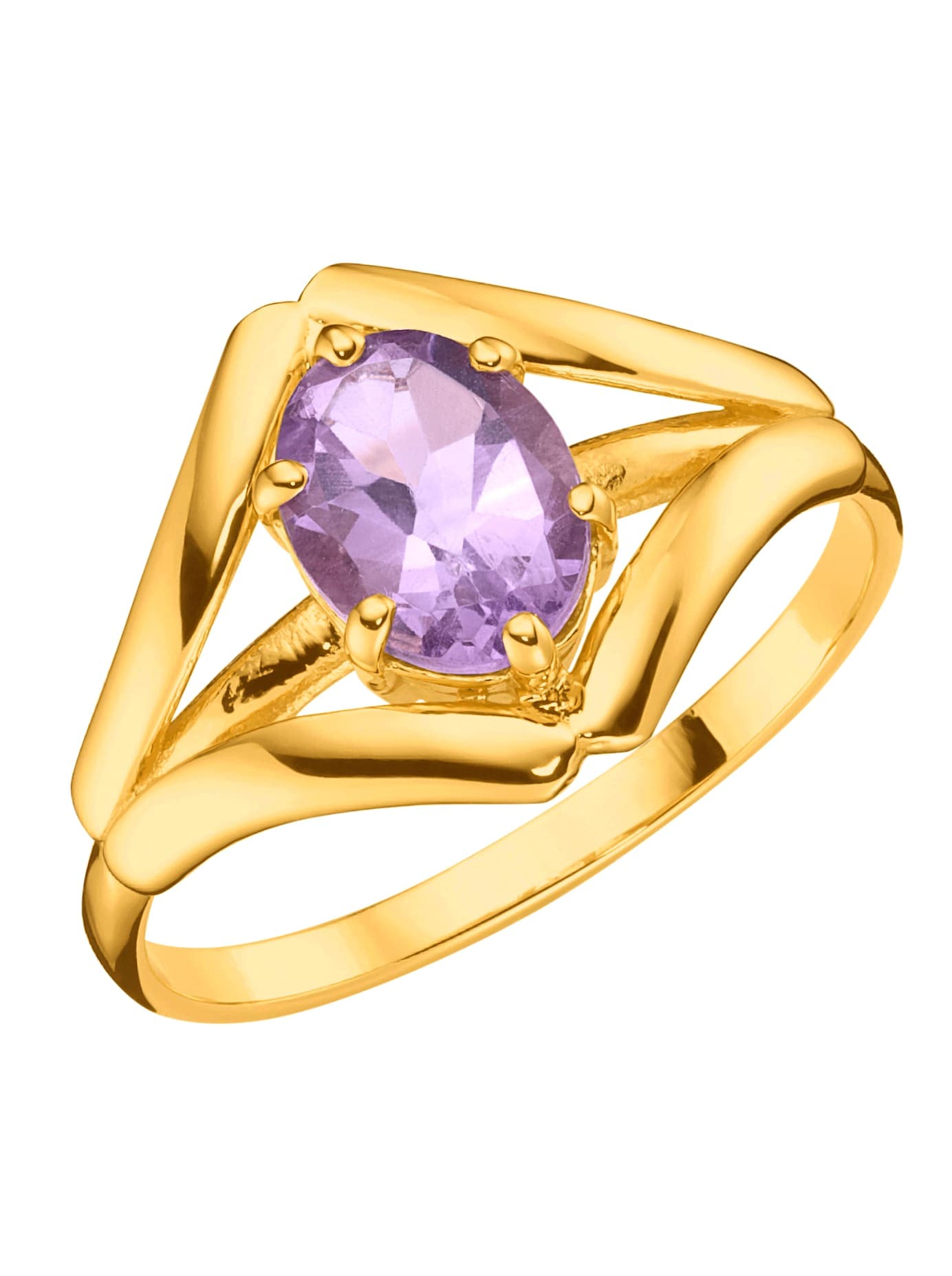 Lady 17 Gold-Plated Sterling Silver Diamond Ring 7
