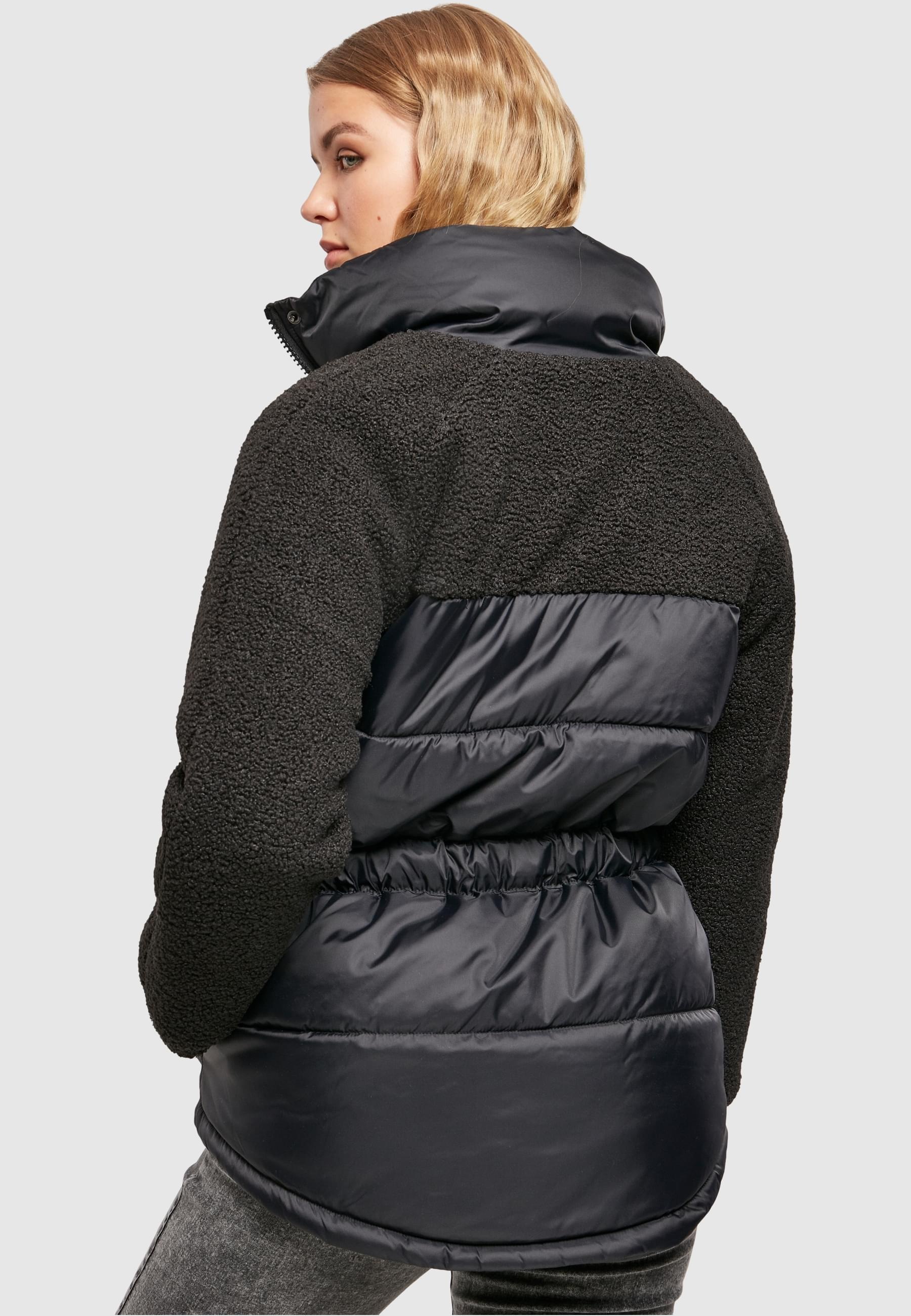 URBAN CLASSICS Winterjacke »Urban Classics Damen Ladies Sherpa Mix Puffer Jacket«, (1 St.), ohne Kapuze