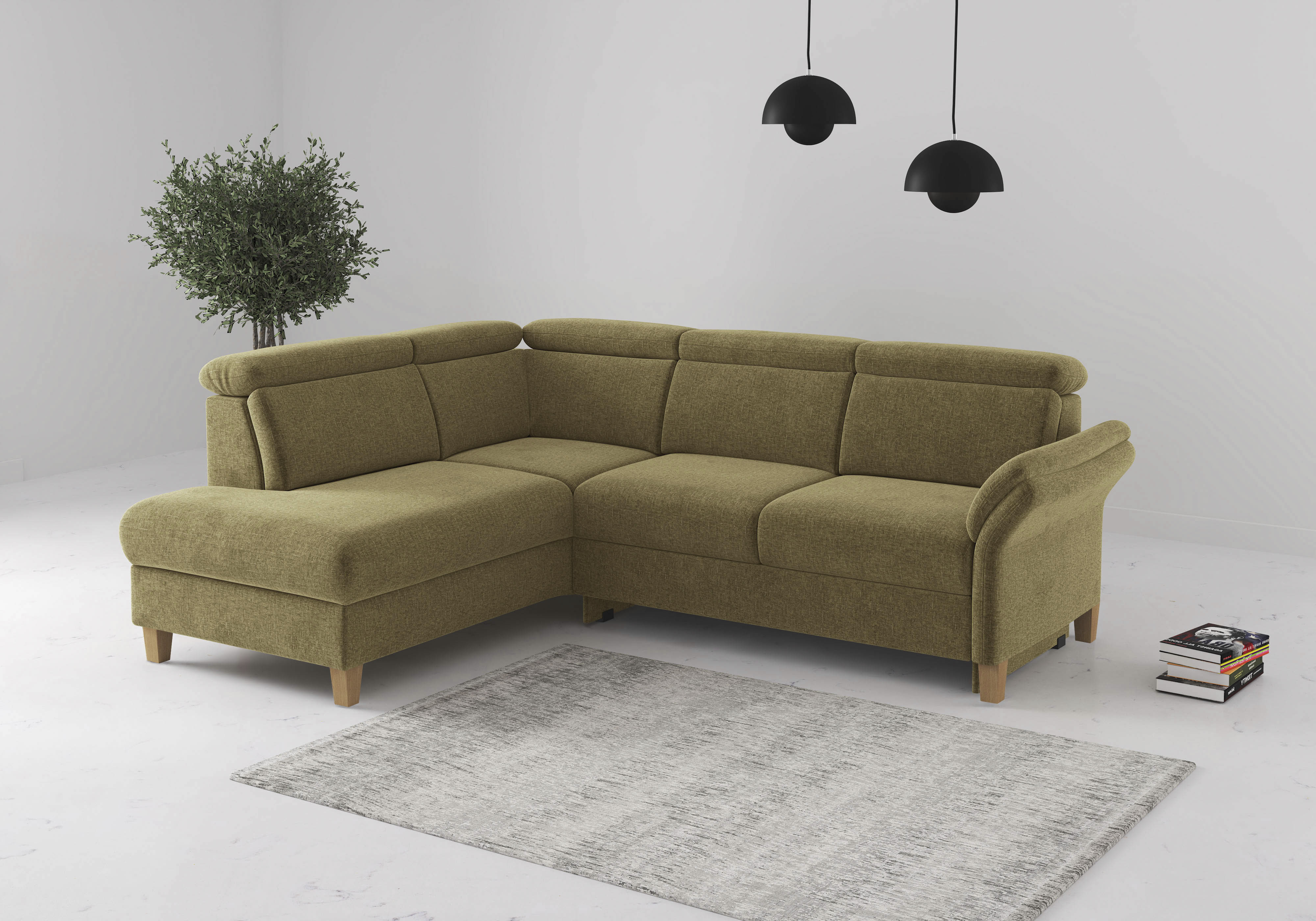 OTTO home Ecksofa "Glendale, L-Form" inkl. Kopfteilverstellung, wahlweise mit Vorziehsitz und Bettkasten