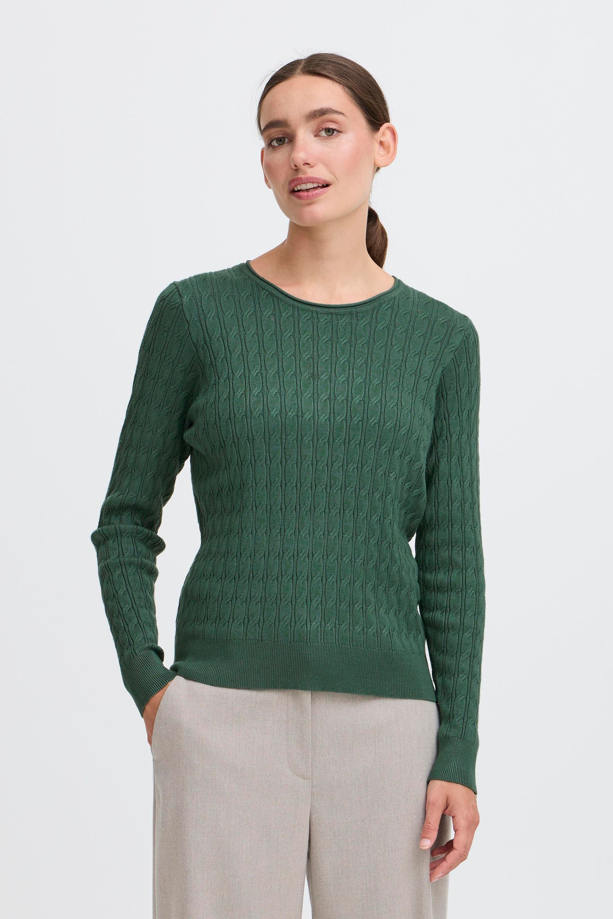 OXMO OXISISSE Damen Rollkragenpullover Grün XXL 2