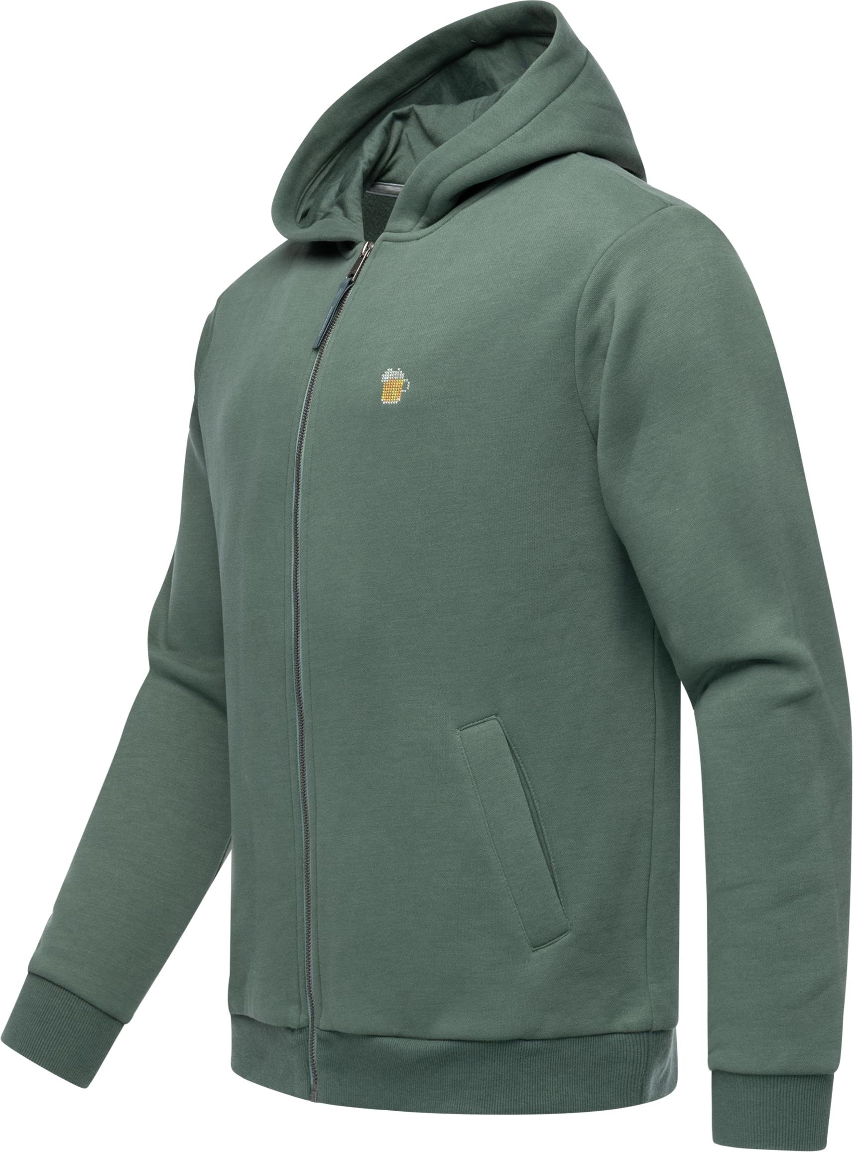 Ragwear Sweatjacke »Natten EMB«, Weiche Herren Kapuzenjacke mit Stickerei