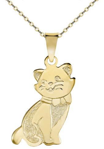 Kette mit Anhänger »Schmuck Geschenk Silber 925 Halsschmuck Halskette Ankerkette Katze«