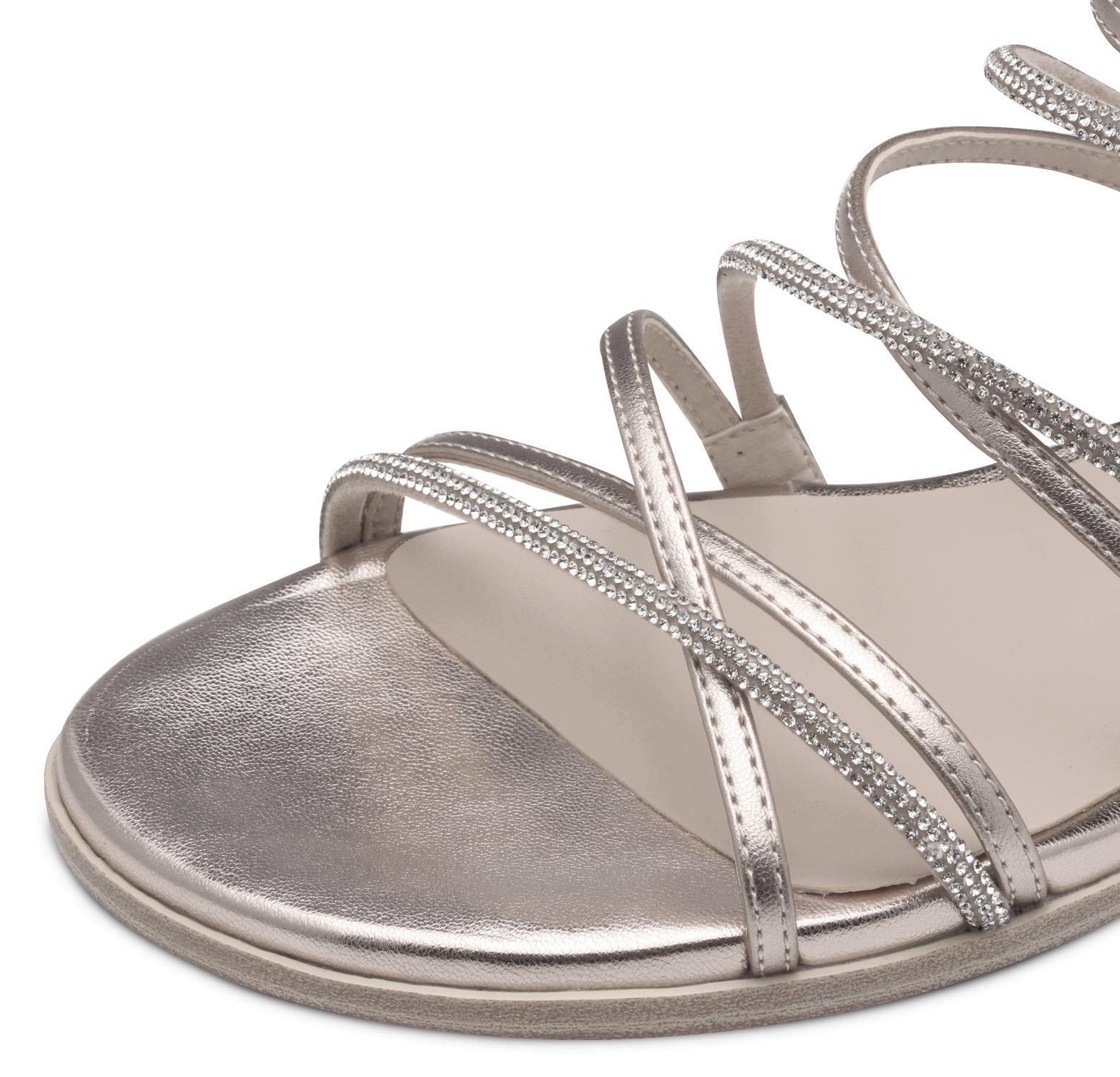 Tamaris Keilsandalette, Riemchensandale, Sommerschuh mit glizernden Strasssteinchen