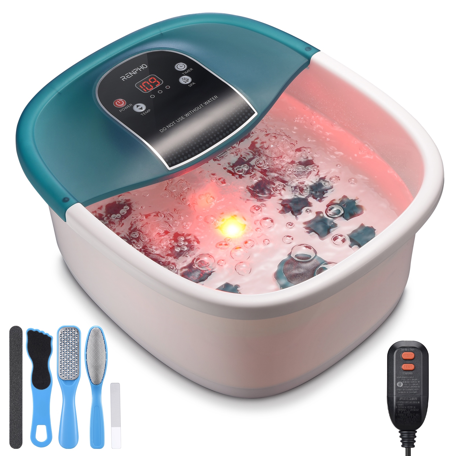 Renpho "Fußbad mit Massagefunktion" Verwöhnende Thermalentspannung für die Füße