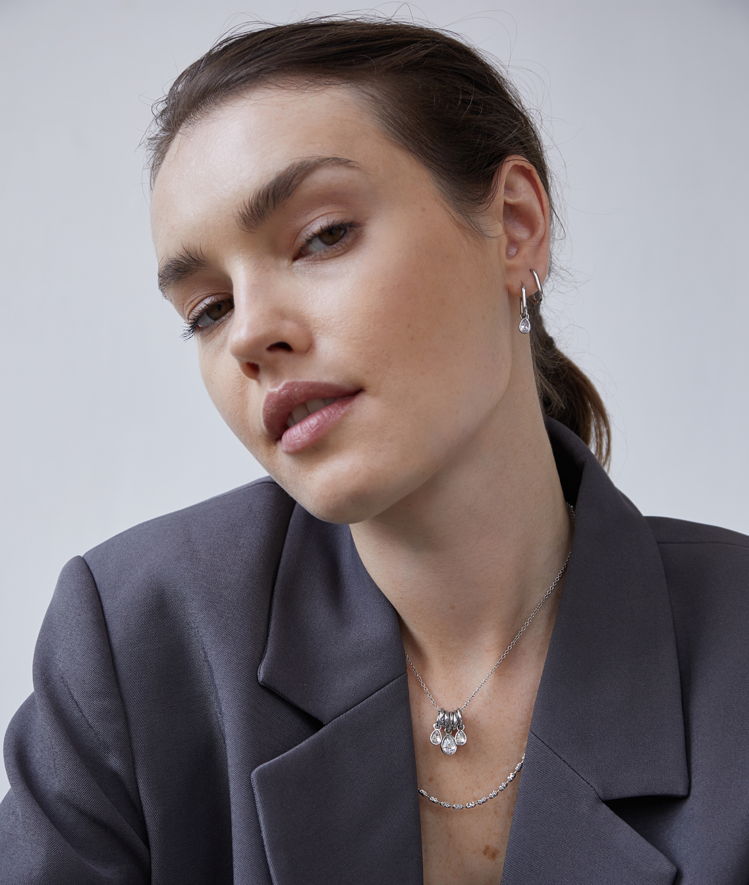 Echtzeit Kette mit Anhänger »Schmuck Geschenk Edelstahl Halskette Like Diamonds Tropfen«, mit Glasstein