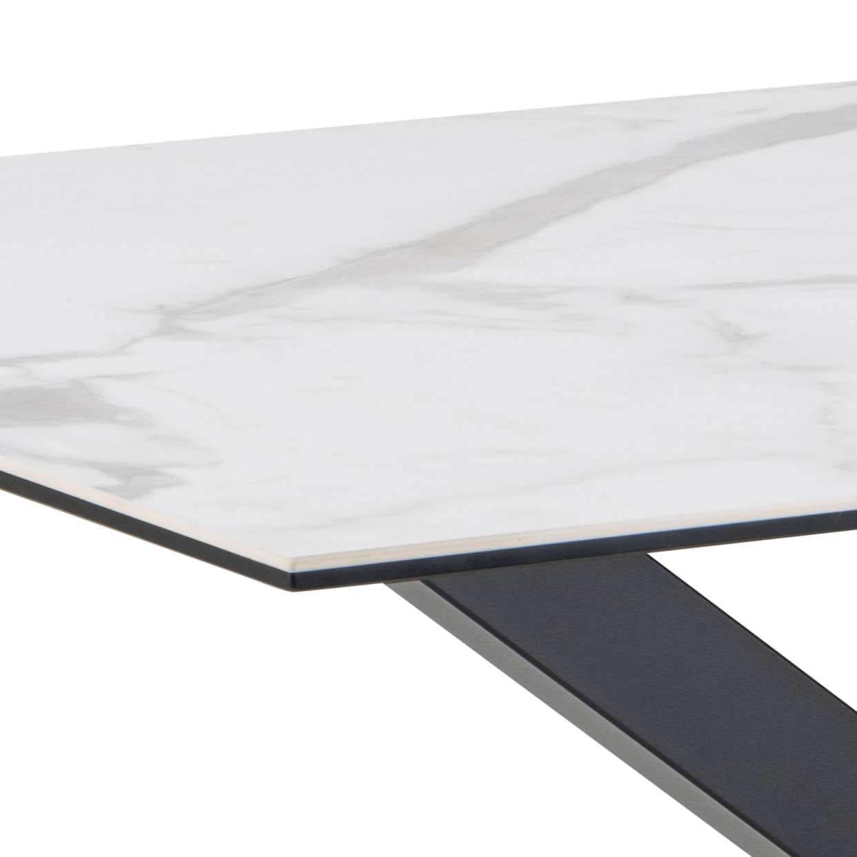 ACTONA GROUP Esstisch »Heaven«, Tisch, Tischplatte aus Keramik, Kreuzgestell, 135x80x75.5cm