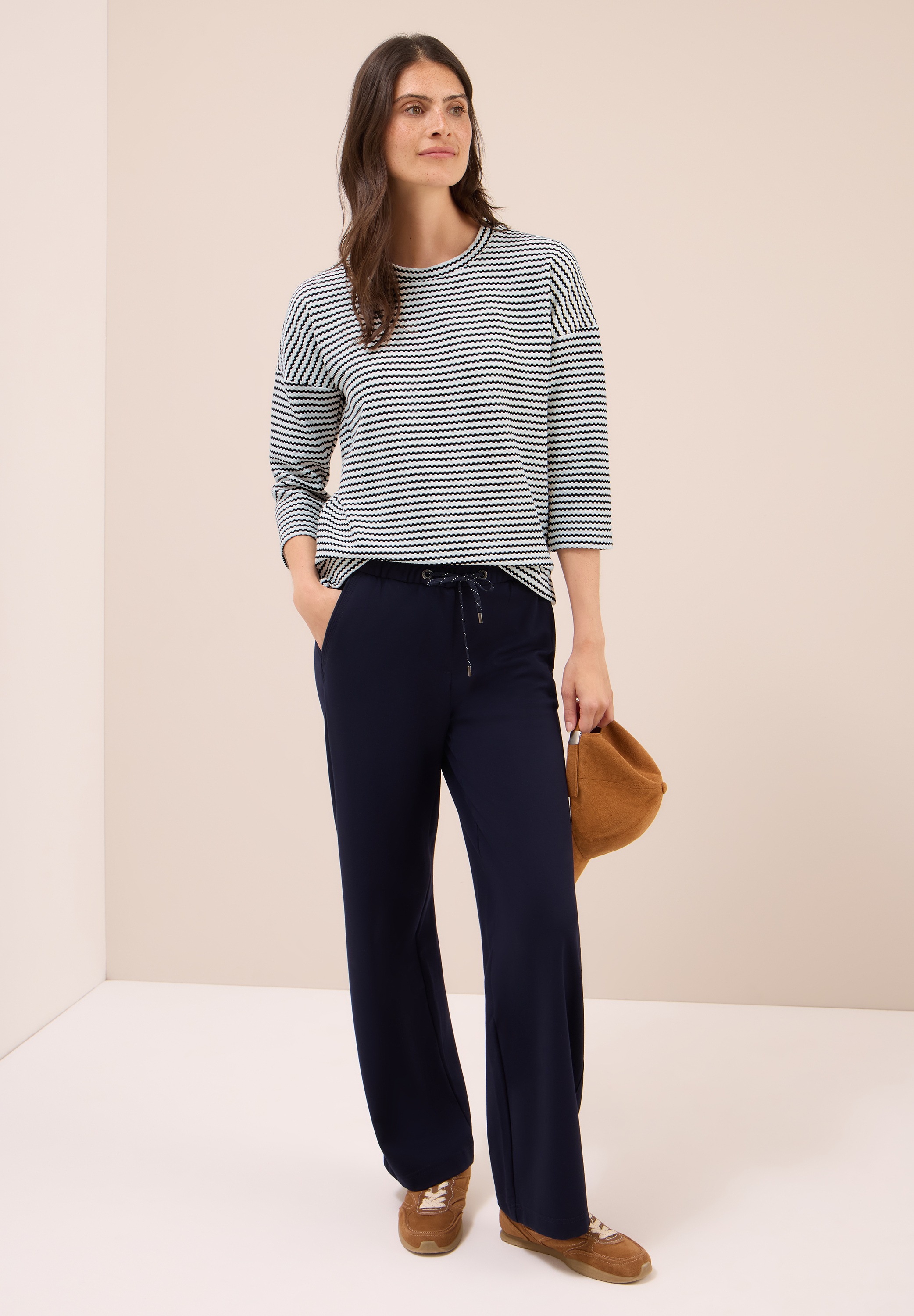 Thumbnail - Cecil Rundhalsshirt mit Rundhalsausschnitt