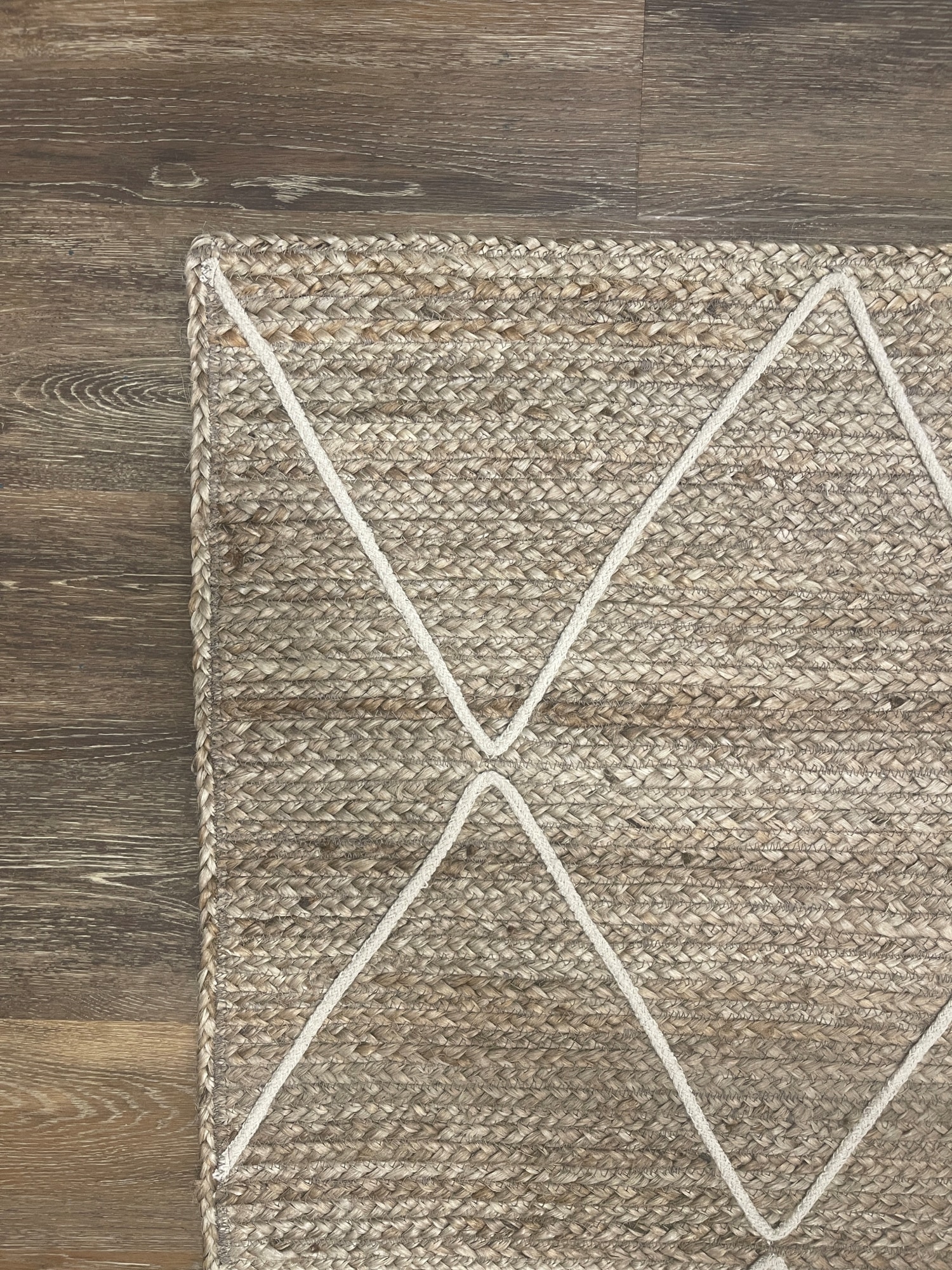 Myflair Möbel & Accessoires Teppich »Juna Essence«, rechteckig, 10 mm Höhe, Juteteppich, handgeflochten, meliert, Rauten Muster, auch als Läufer