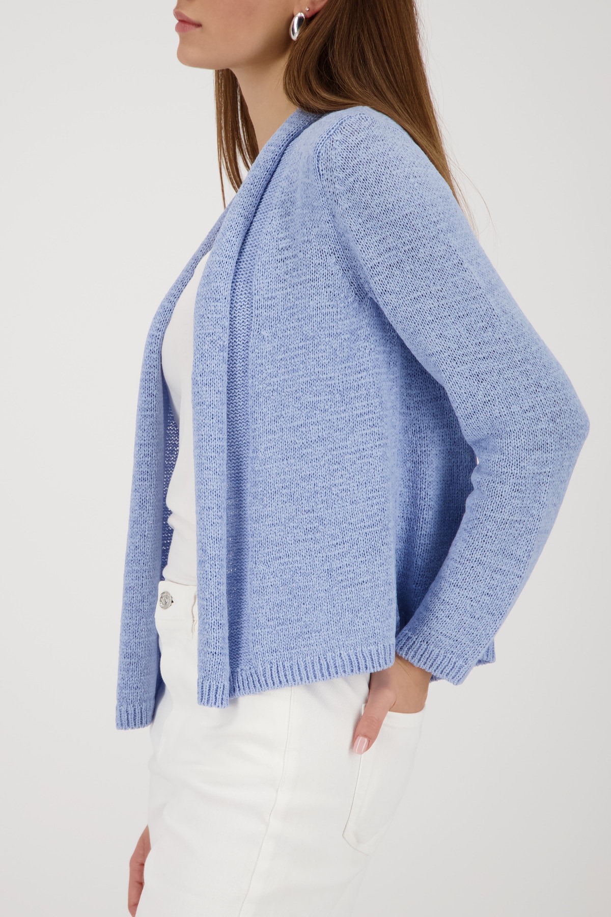 Monari Strickjacke »Jacke Stricküberwurf Basic« Schalkragen, Regular Fit