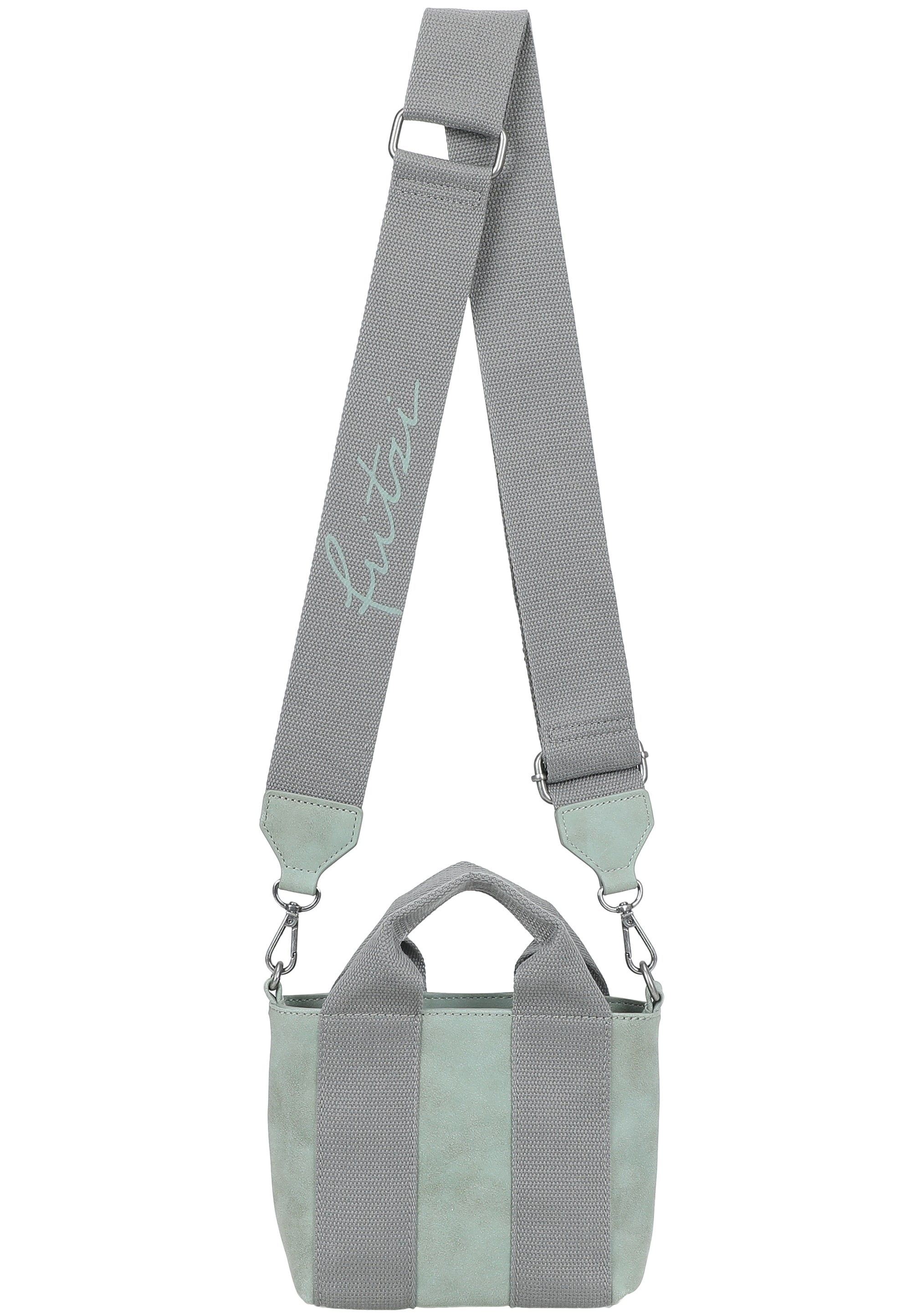 Fritzi aus Preußen Schultertasche »Fritzi Bini Vintage Salbeilini« mit breitem Webbing-Schulterriemen