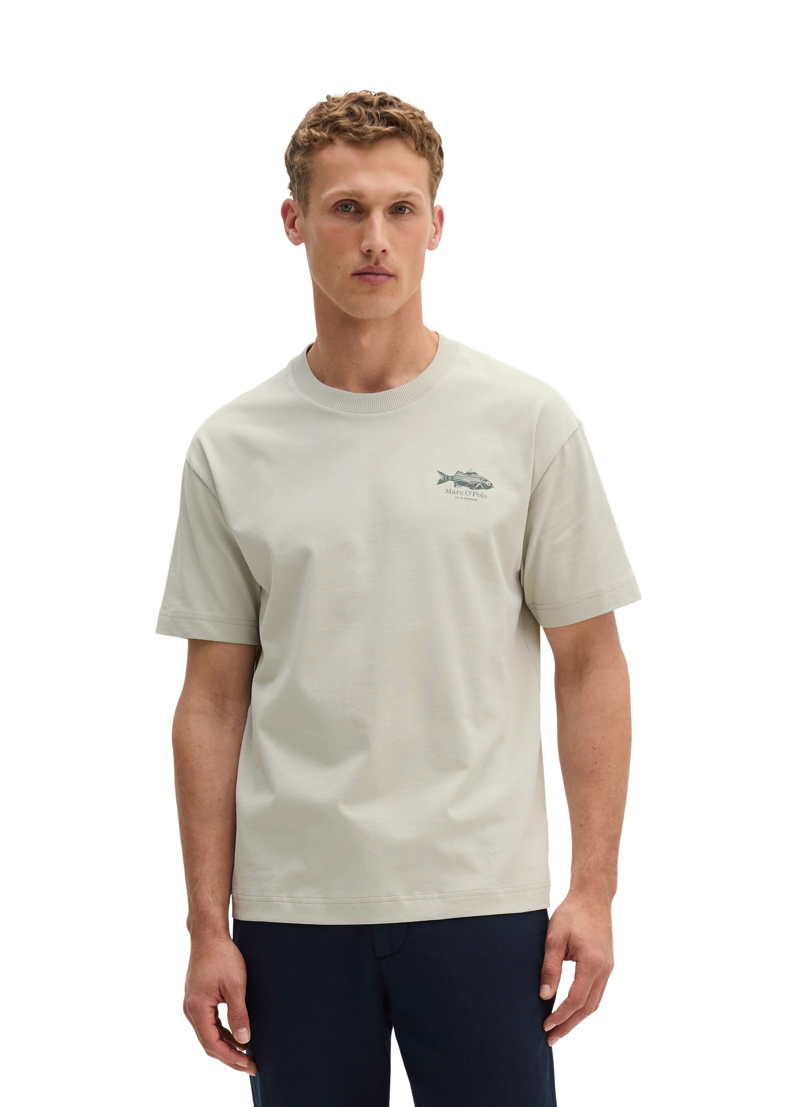Marc OPolo T-Shirt "mit Fisch-Rückenprint"