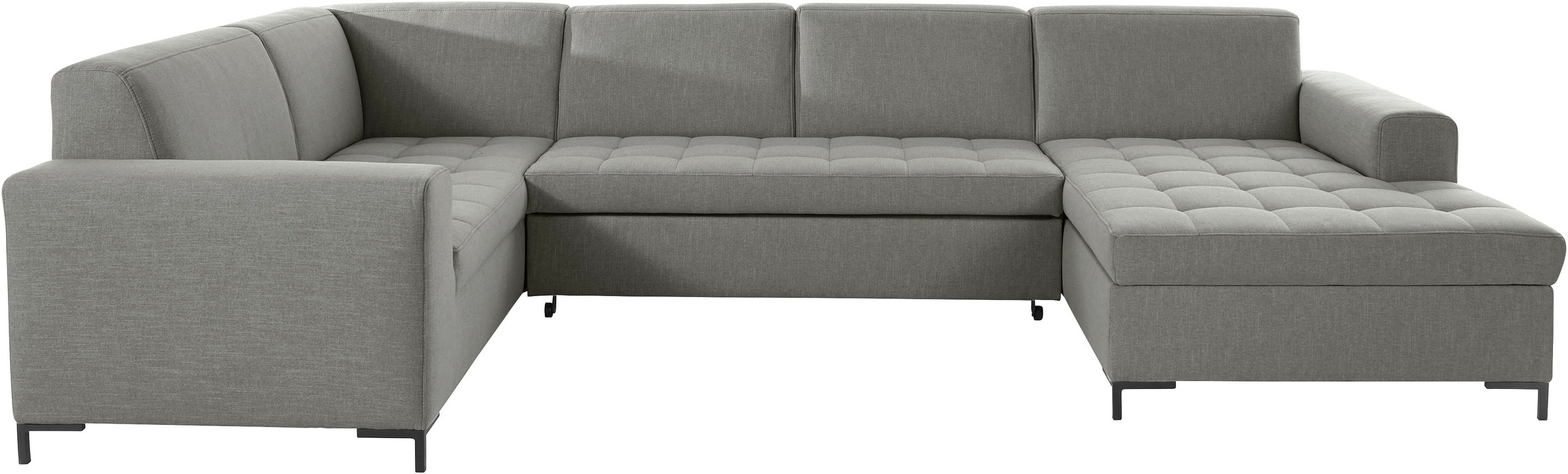 OTTO products Wohnlandschaft »Grazzo U-Form«, hochwertige Stoffe aus recyceltem Material, Steppung im Sitzbereich
