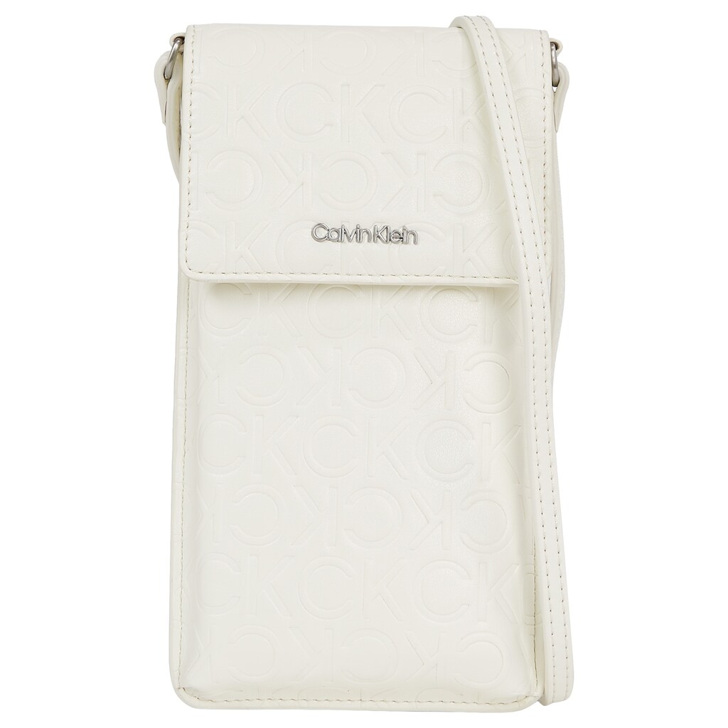 Calvin Klein Handytasche »CK MUST PHONE POUCH XBODY-EMB MN«, mit Allover-Logoprägung