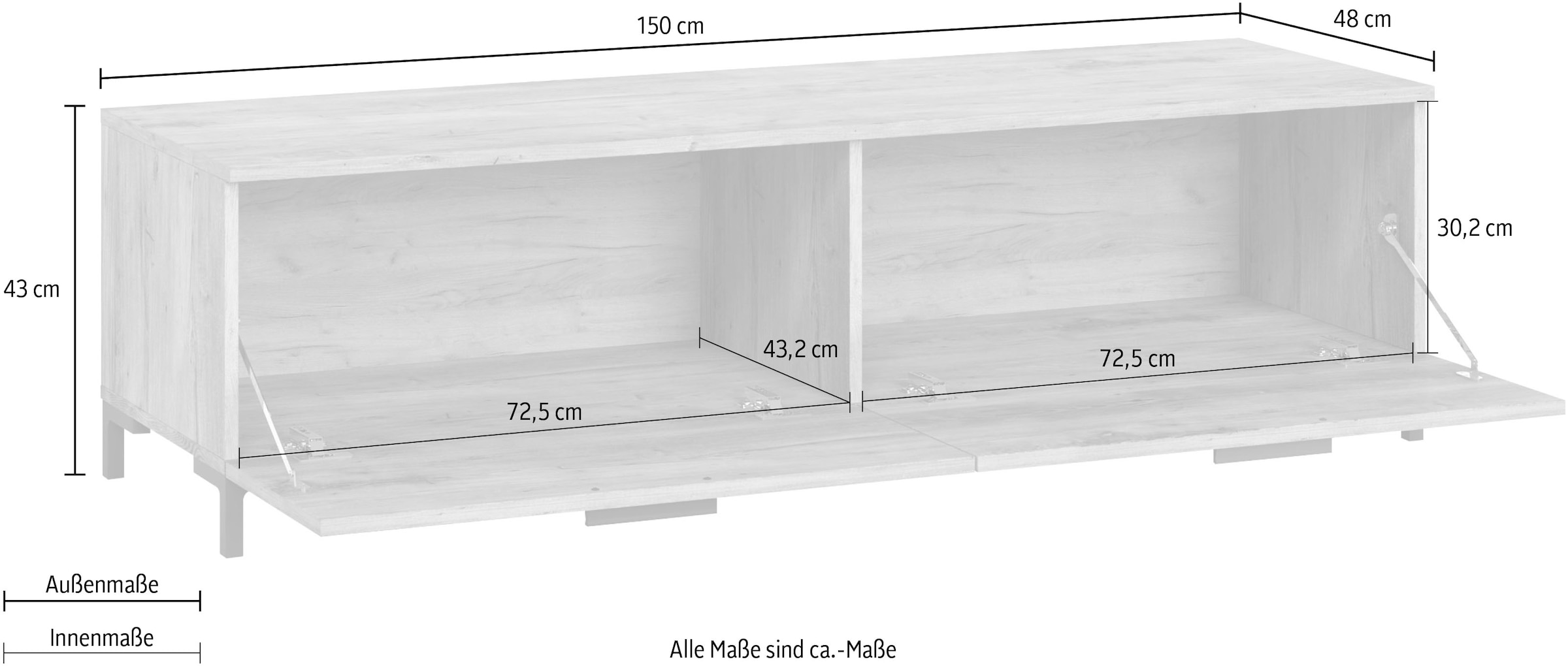 INOSIGN Lowboard »Alternative«, Breite 150 cm