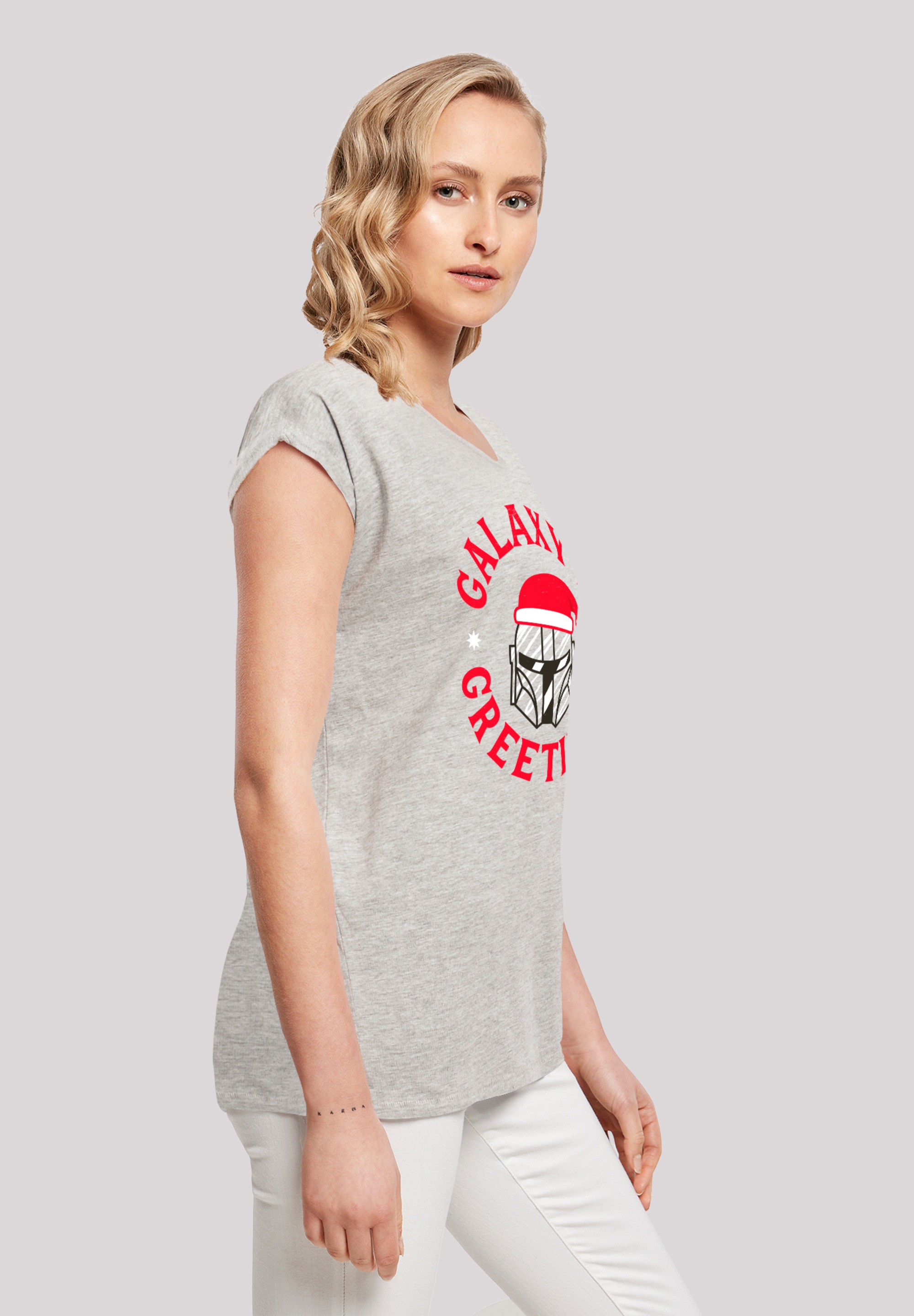 F4NT4STIC T-Shirt »Star Wars Mando Galaxy´s Greetings«, Premium Qualität