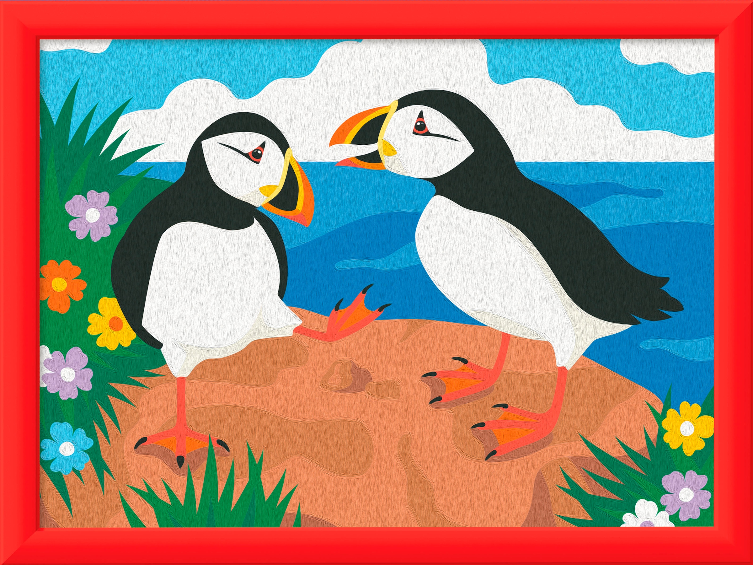 Ravensburger Malen nach Zahlen »CreArt, Papageientaucher«, Made in Europe