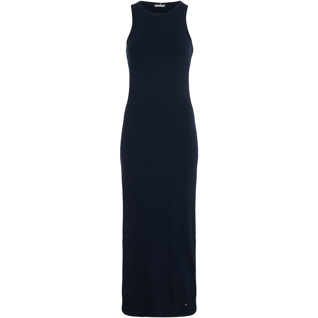 Tommy Hilfiger Jerseykleid »SLIM 5X2 RIB MIDI DRESS NS«, mit Rippenstruktur