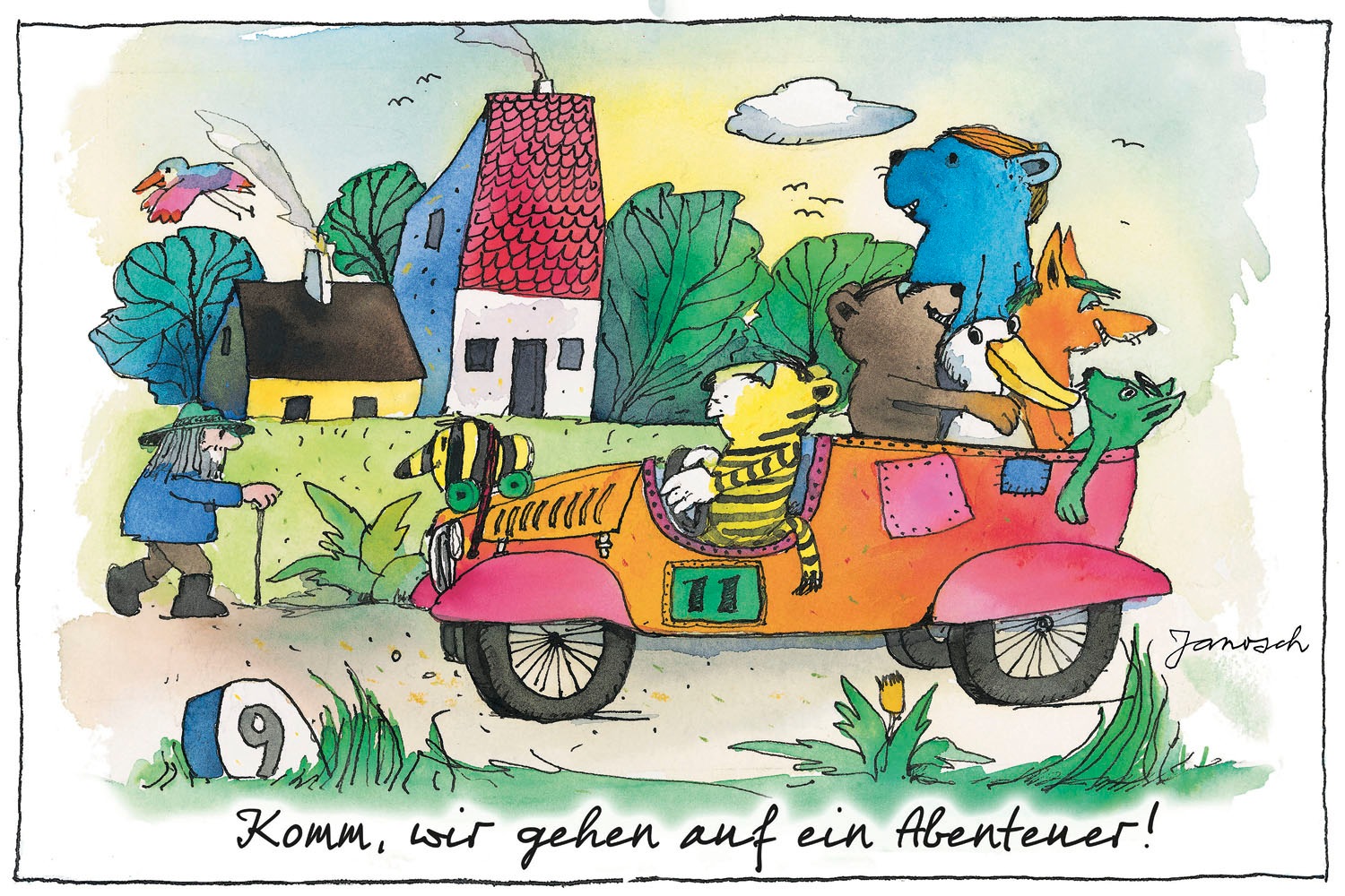 LuckyLinde Leinwandbild "Der kleine Tiger und der kleine Bär - Abenteuer" günstig online kaufen