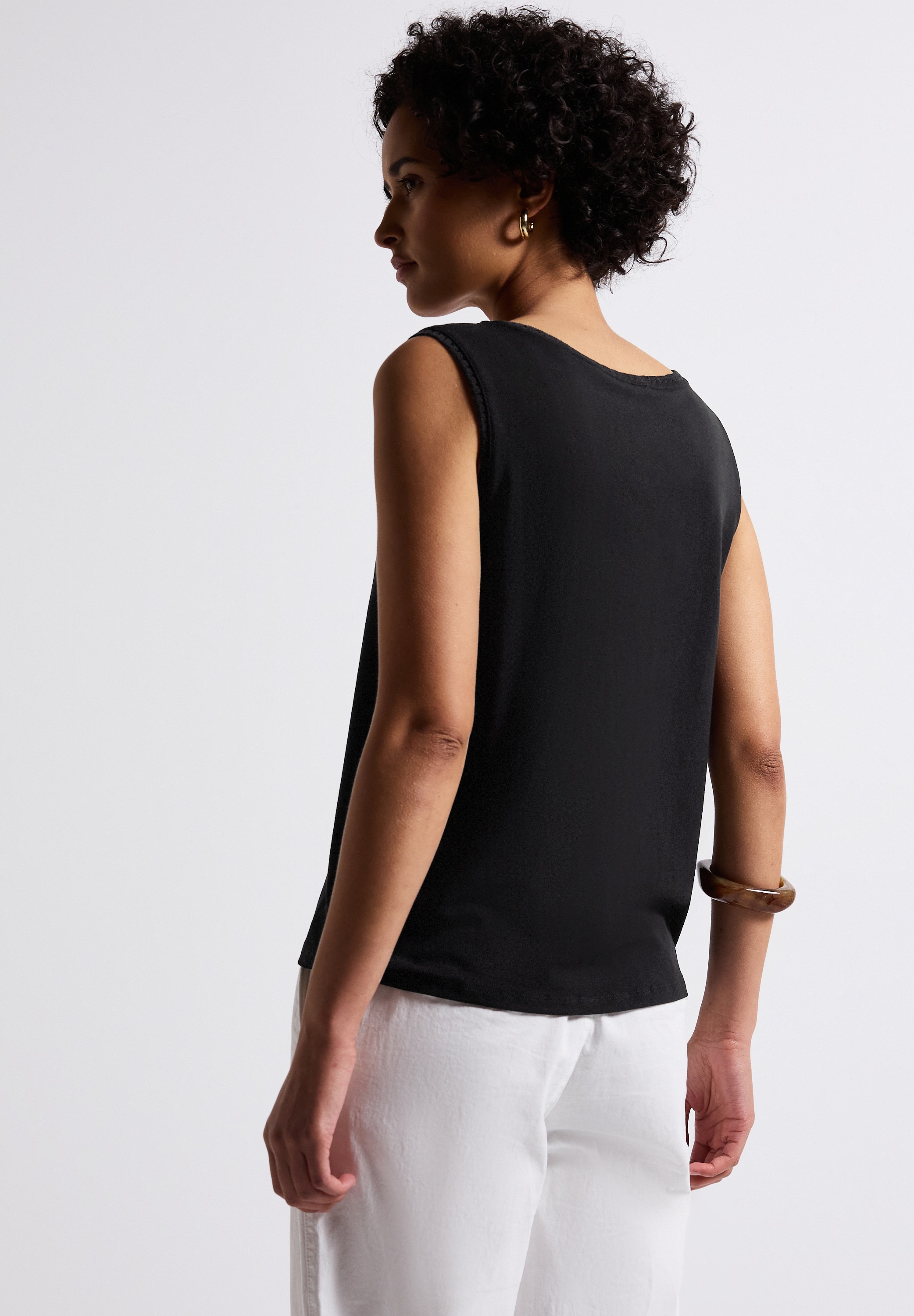 STREET ONE Spitzentop, mit V-Ausschnitt günstig online kaufen