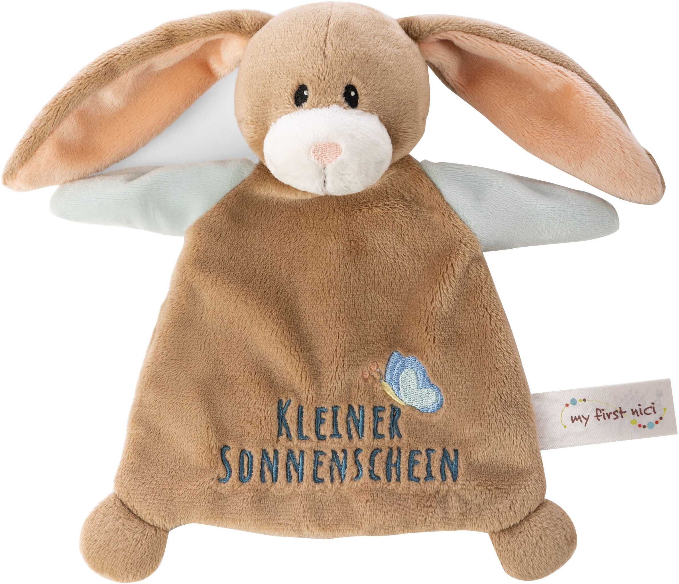 Nici Schmusetuch "My First NICI, Hase Lopino, Kleiner Sonnenschein" mit niedlicher Stickerei „Kleiner Sonnenschein“