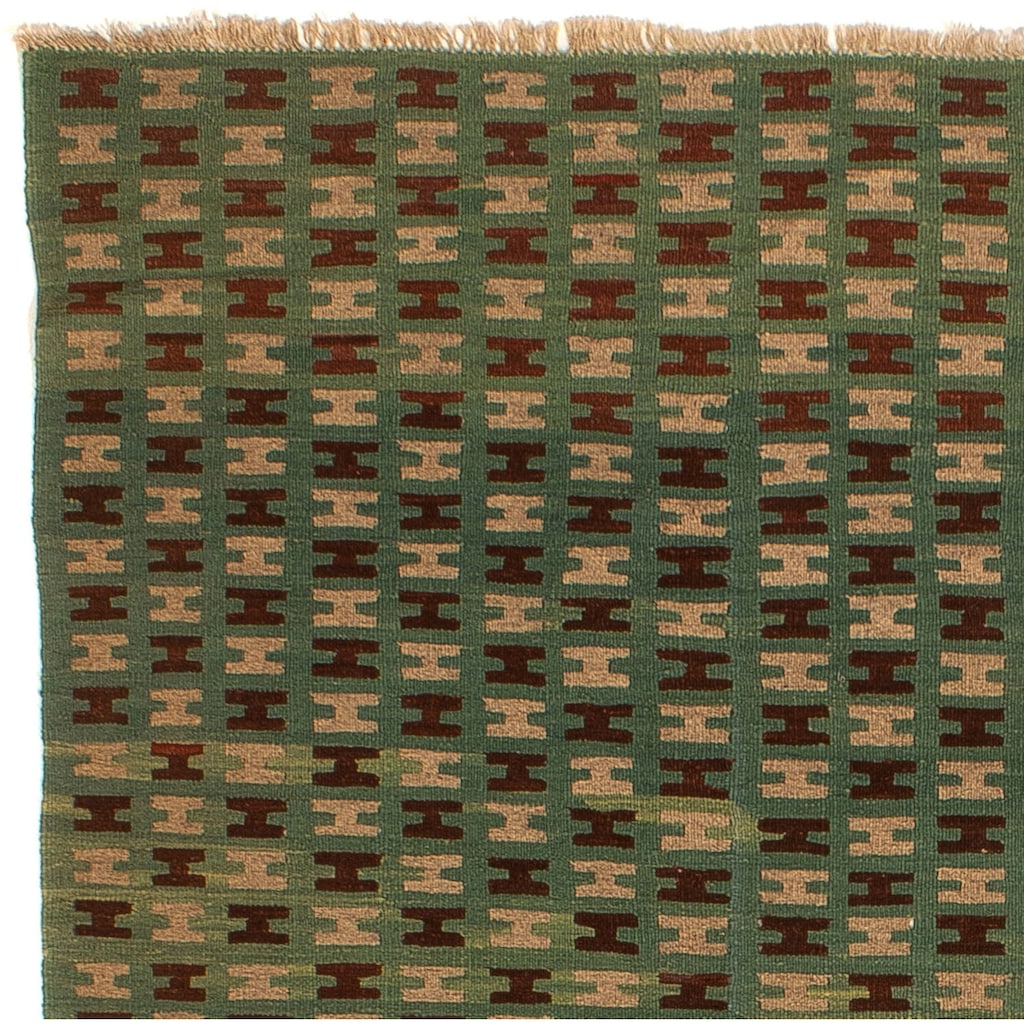 morgenland Wollteppich »Kelim - Oriental quadratisch - 207 x 200 cm - dunkelgrün«, quadratisch