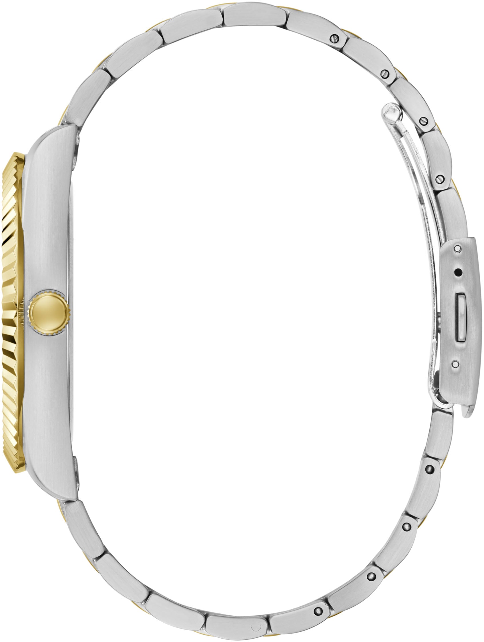 Guess Quarzuhr »CONNOISSEUR«, Armbanduhr, Herrenuhr, Edelstahlarmband, analog