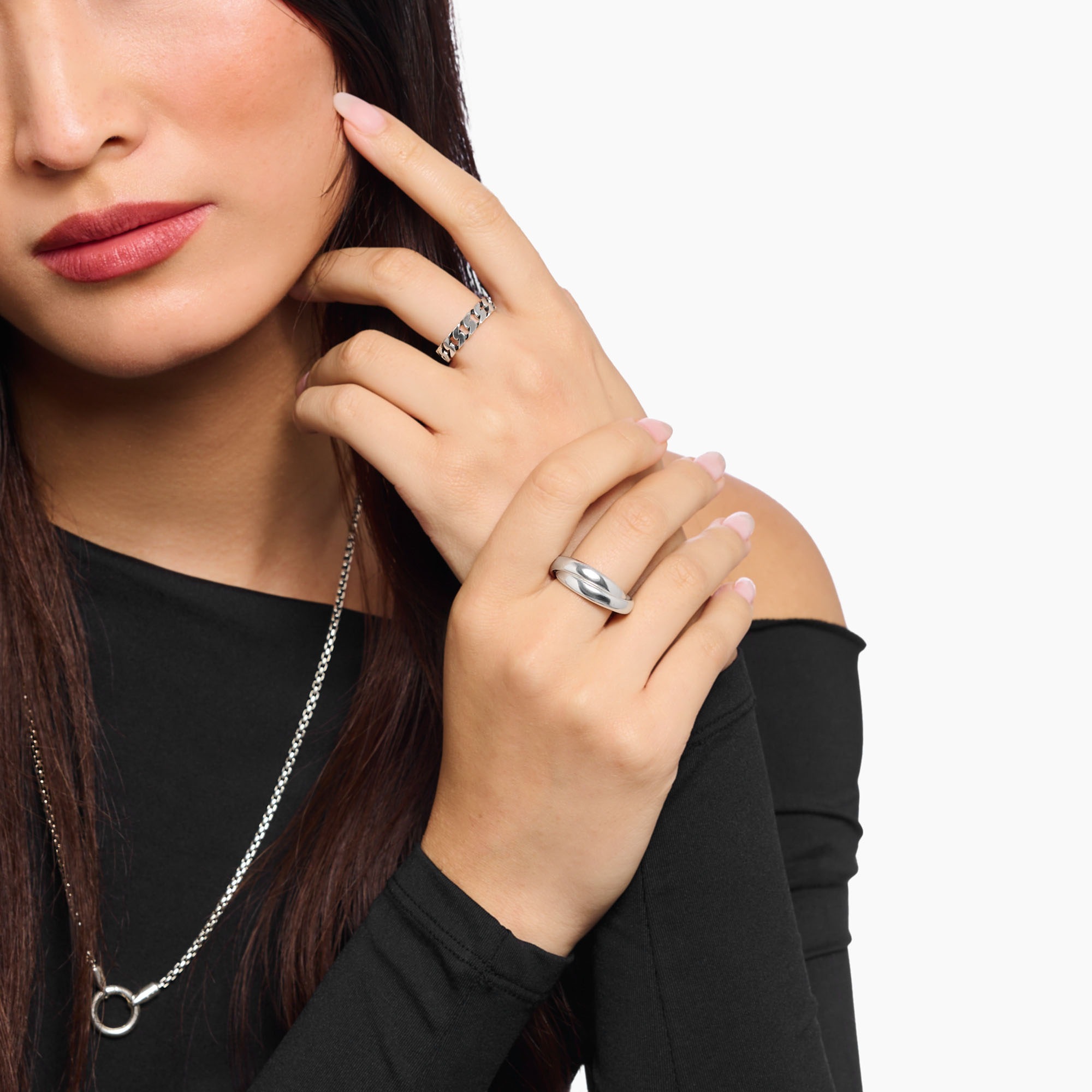THOMAS SABO Fingerring »Kettenglieder-Ring, TR2496-413-39-54-68, TR2496-637-21-54-68«