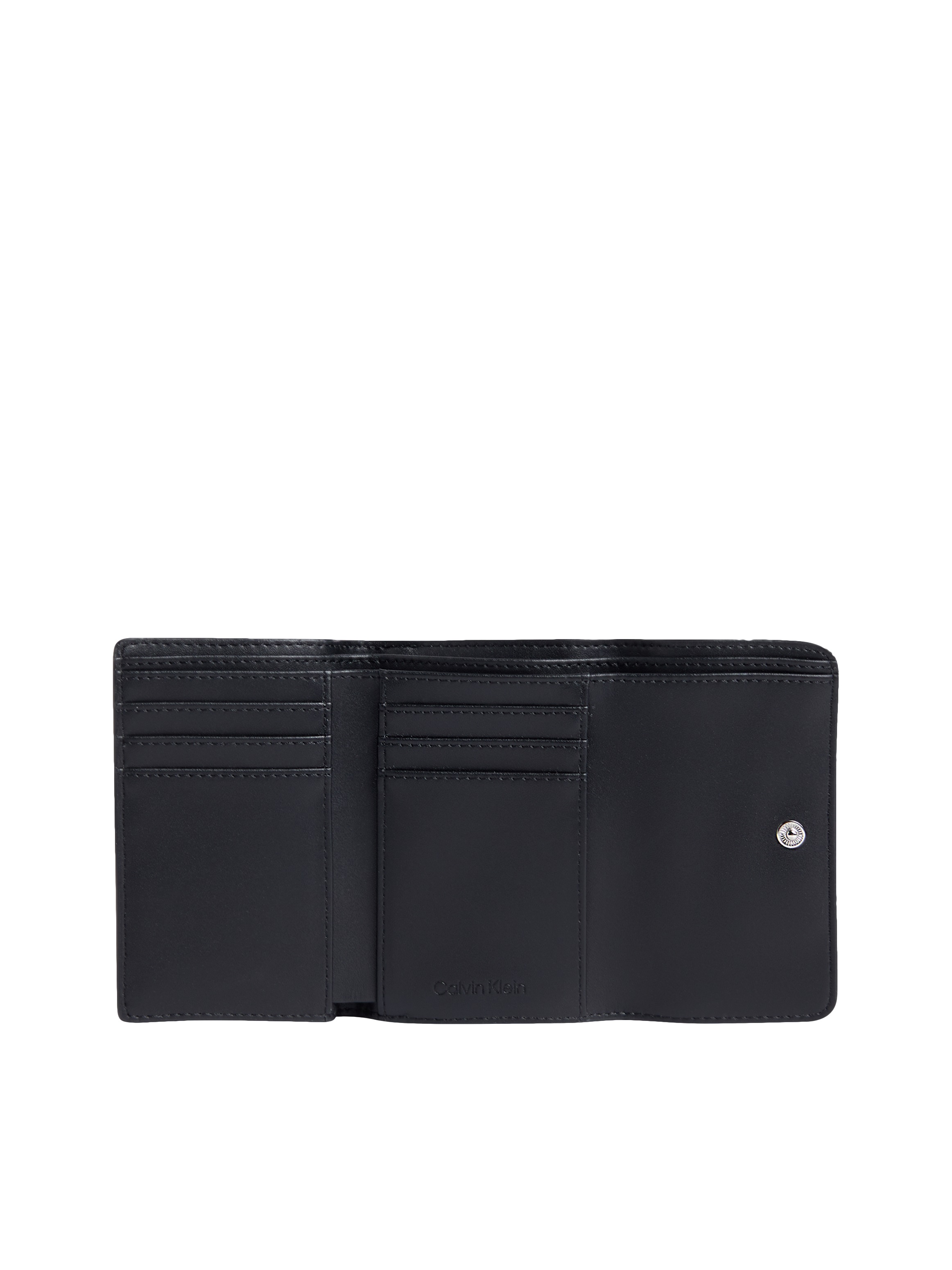 Calvin Klein Geldbörse »CK MUST AOP SMALL TRIFOLD W ZIP«, Damen Portemonnaie, Geldbeutel mit Metall-Logo