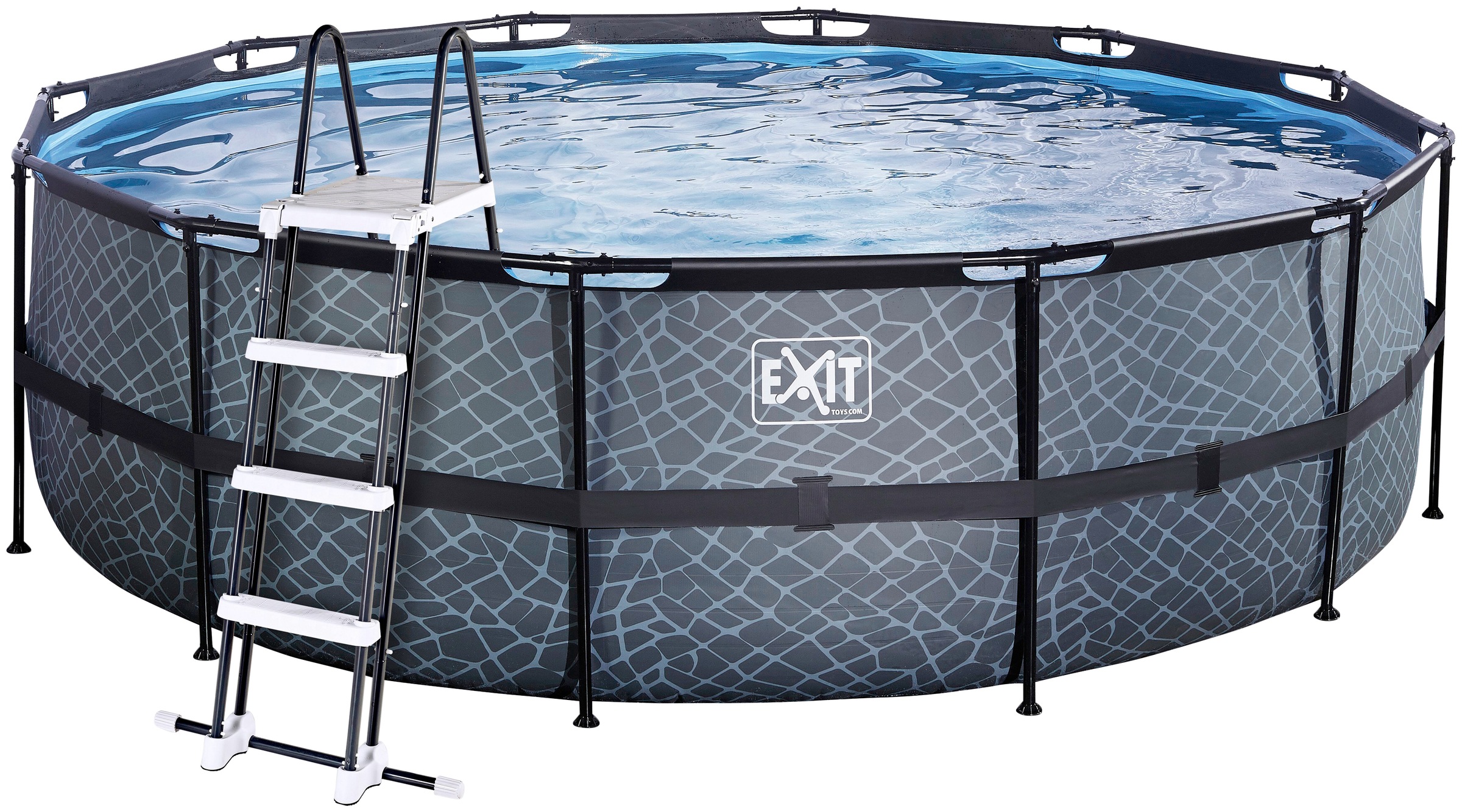 EXIT Framepool "inkl. Sicherheitsleiter" ØxH: 450x122 cm, mit Kartuschenfilteranlage und Filterkartusche