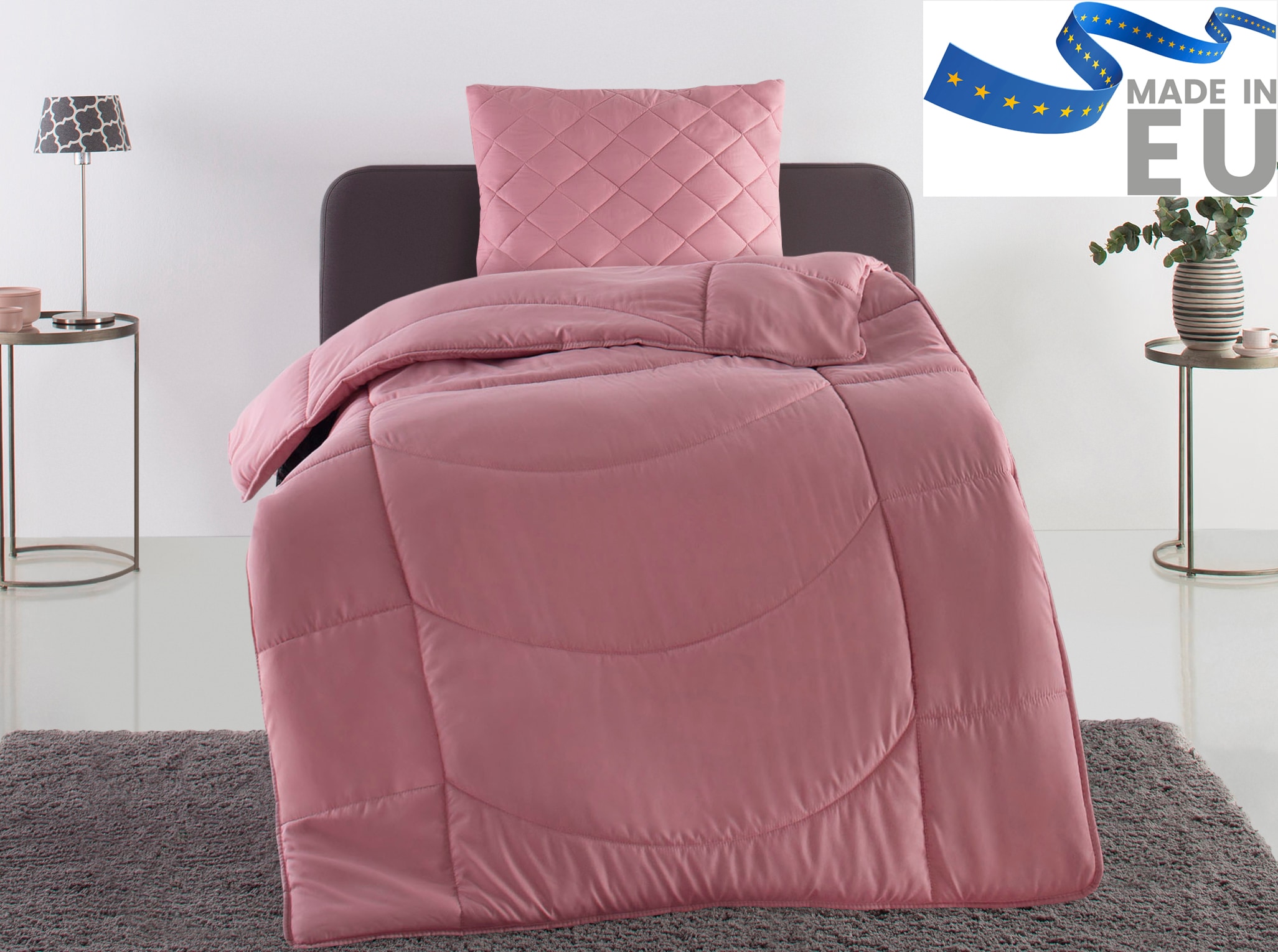 OTTO home Steppbett + Kopfkissen "Microlux, Bettdecke 135x200 cm, 155x220 c günstig online kaufen