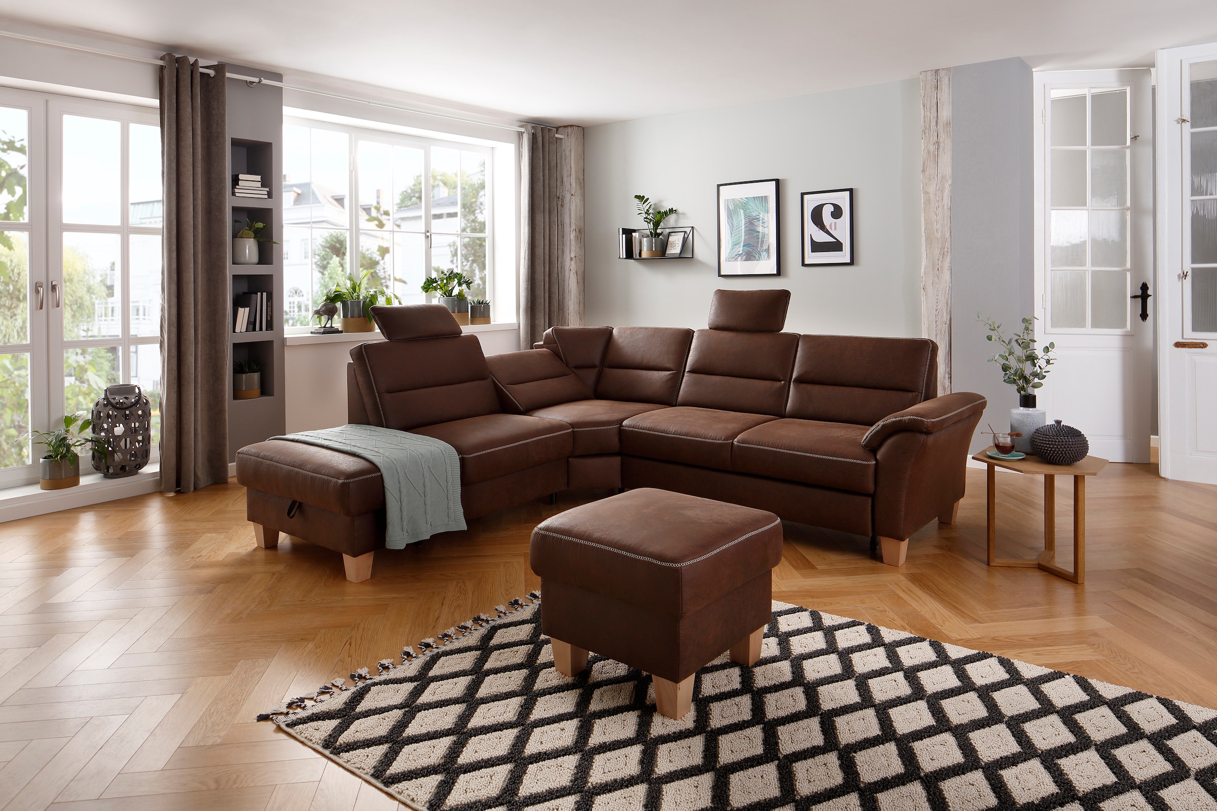 Home affaire Ecksofa "Soleo L-Form", komfortabel durch Trapezecke mit Relax günstig online kaufen