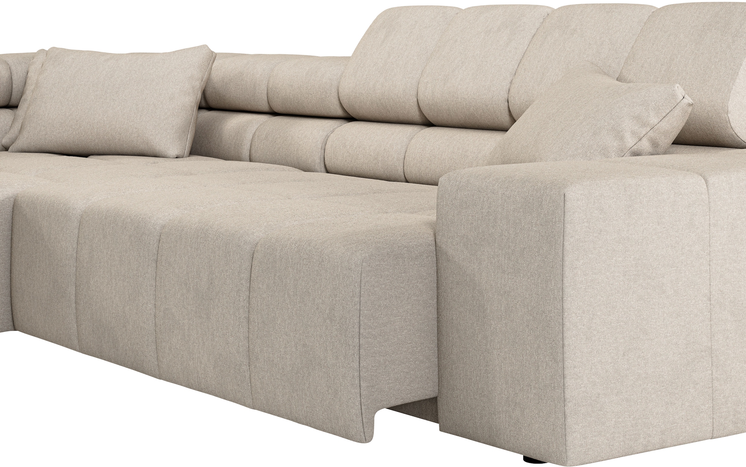 INOSIGN Ecksofa »Ancona incl. Kopfteilverstellung, OTTOs Choice, Breite 319cm, L-Form«, wahlweise motorische Sitztiefenverstellung, auch in Cord + Easy Care