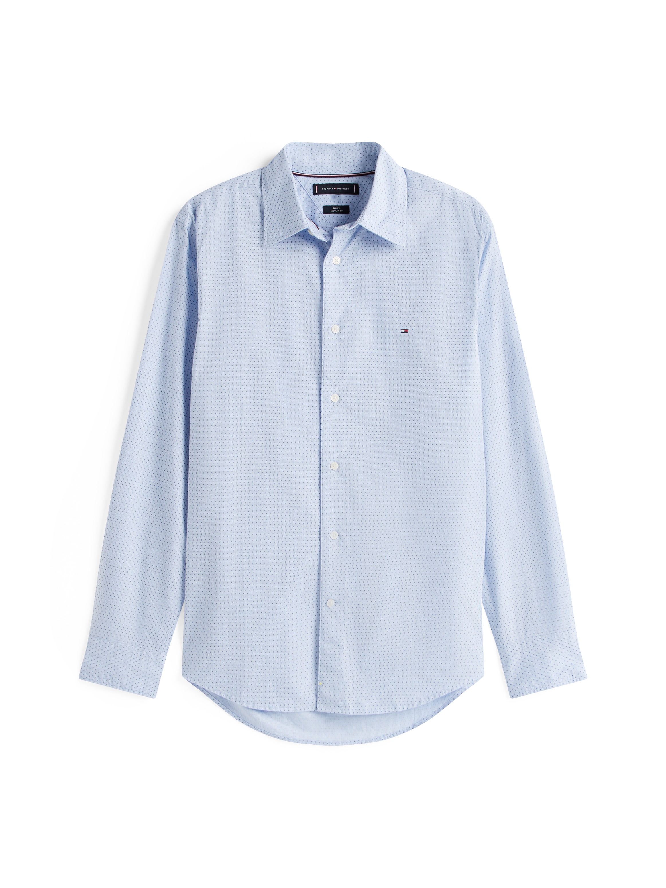 Thumbnail - Tommy Hilfiger Langarmhemd "FLEX POPLIN MINI PRINT Regular Fit SHIRT" regular fit, Kentkragen