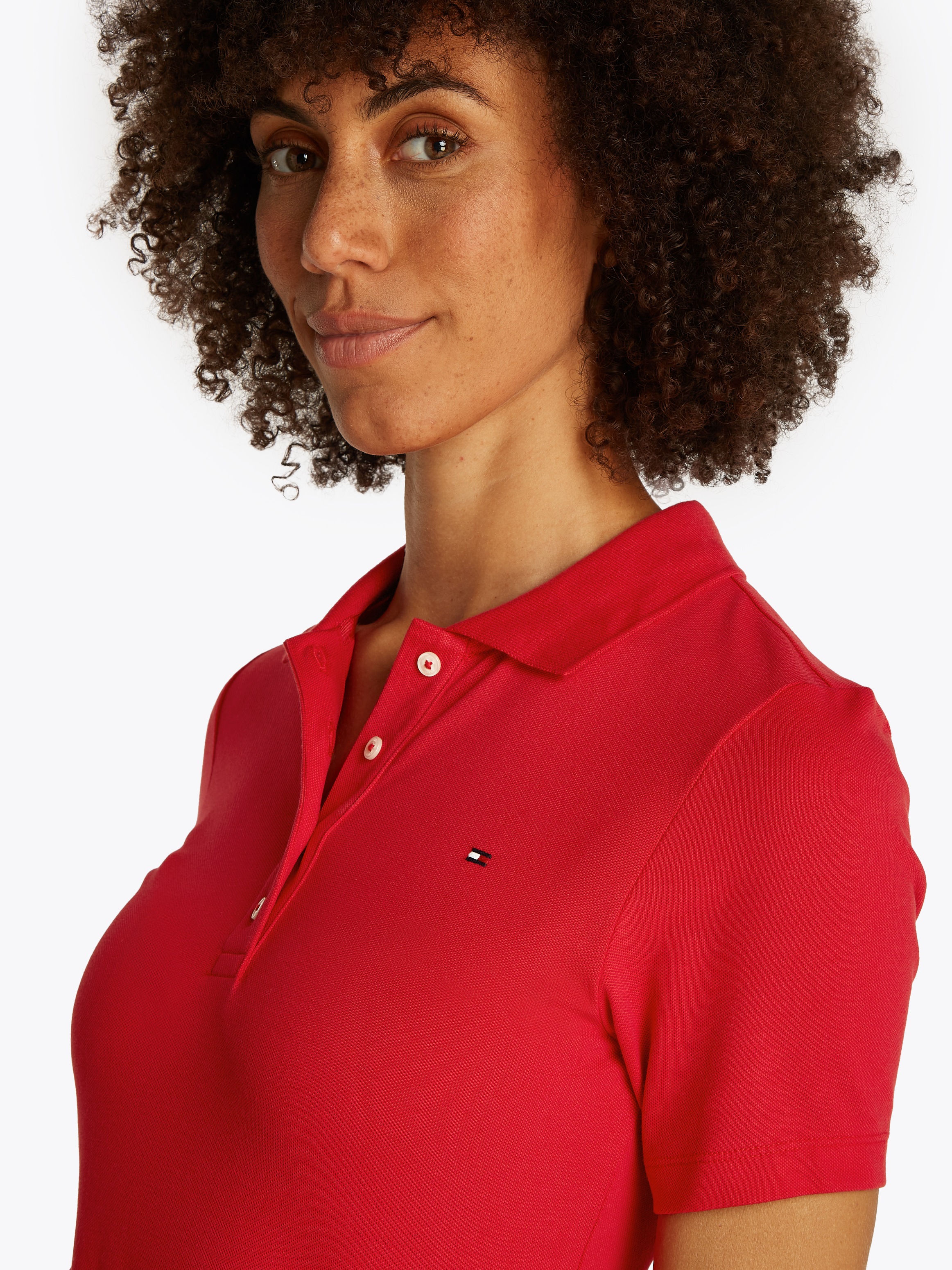 Thumbnail - Tommy Hilfiger Poloshirt "1985 Slim Fit Pique Premium" mit Logostickerei, mit Seitenschlitzen