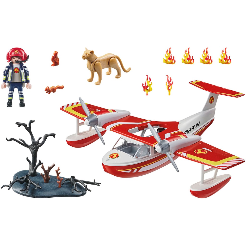 Playmobil® Konstruktions-Spielset »Feuerwehrflugzeug mit Löschfunktion (71463), Action Heroes«, (34 St.)