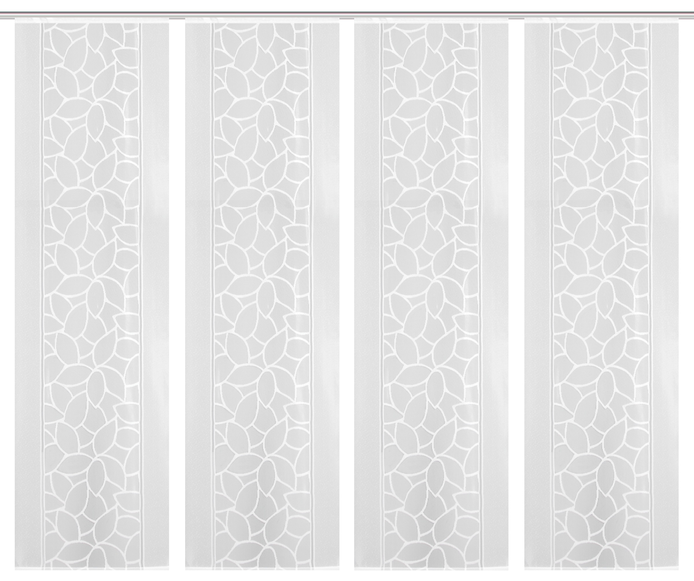 HOME WOHNIDEEN Schiebegardine »JENNA«, (4 St.), Schiebevorhang Jacquard Set