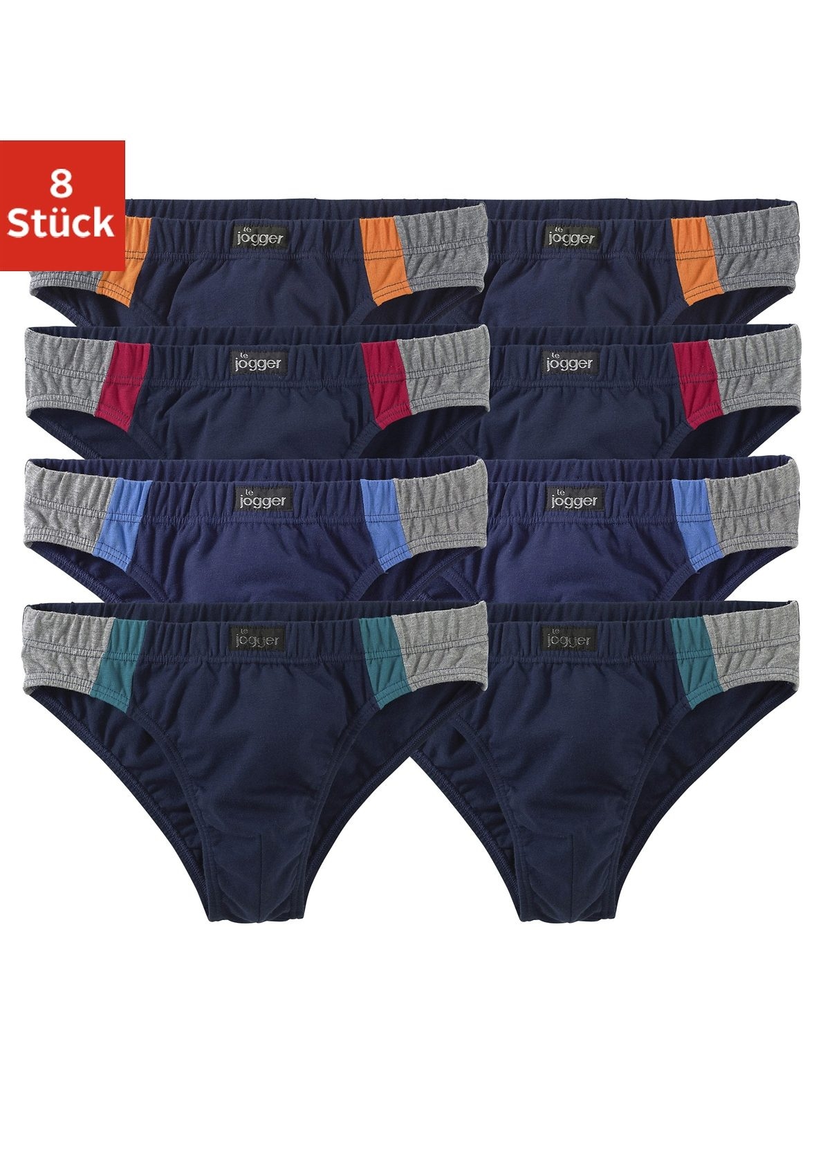 le jogger Slip Packung, 8 Stk. tlg., optimale Passform durch Baumwoll-Stret günstig online kaufen