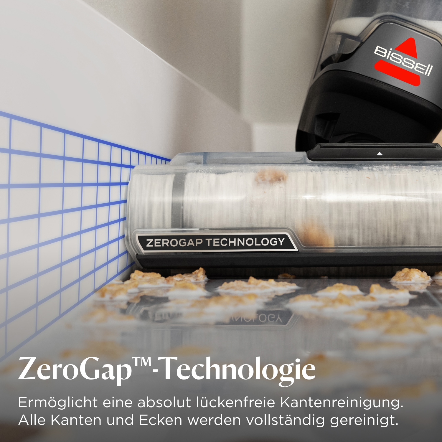 Bissell Nass-Trocken-Sauger »CrossWave OmniForce Edge Select Power Mop Modus, Selbstreinigung«, Kabellos, Zero-Gap Technologie, bis zu 240m2 harter und weicher Boden