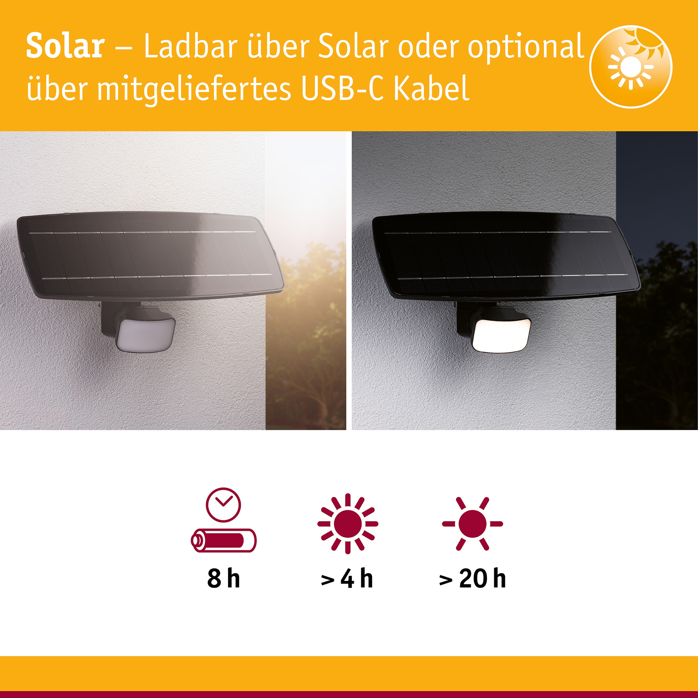 Paulmann Flutlichtstrahler »Flotas IP65 3000K 700lm Anthrazit« LED-Modul 1 Stk. Warmweiß inkl. Dämmerungsgesteuerter Bewegungsmelder (HF)