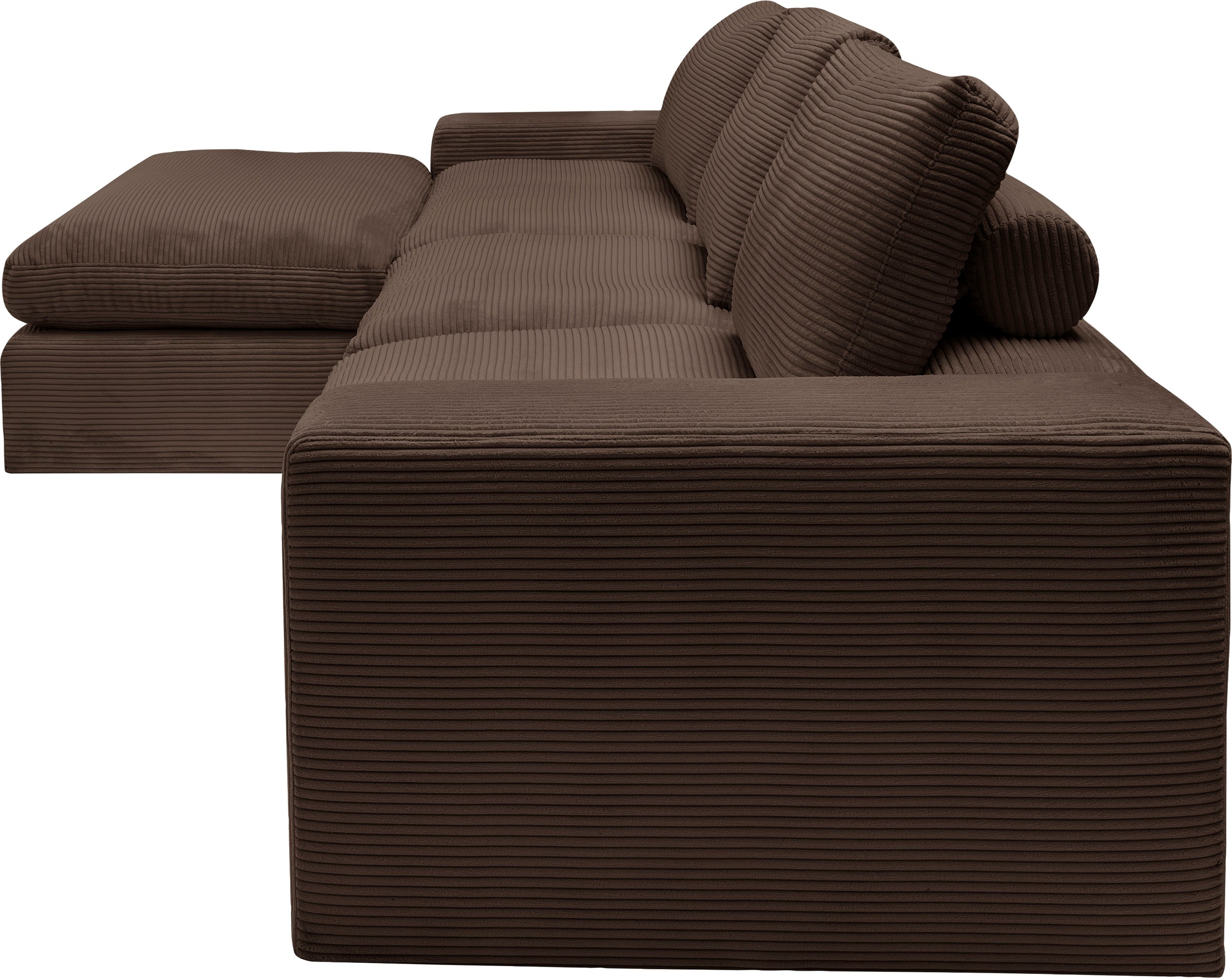 alina Ecksofa »Sandy«, mit Recamiere, in modernem Cordstoff