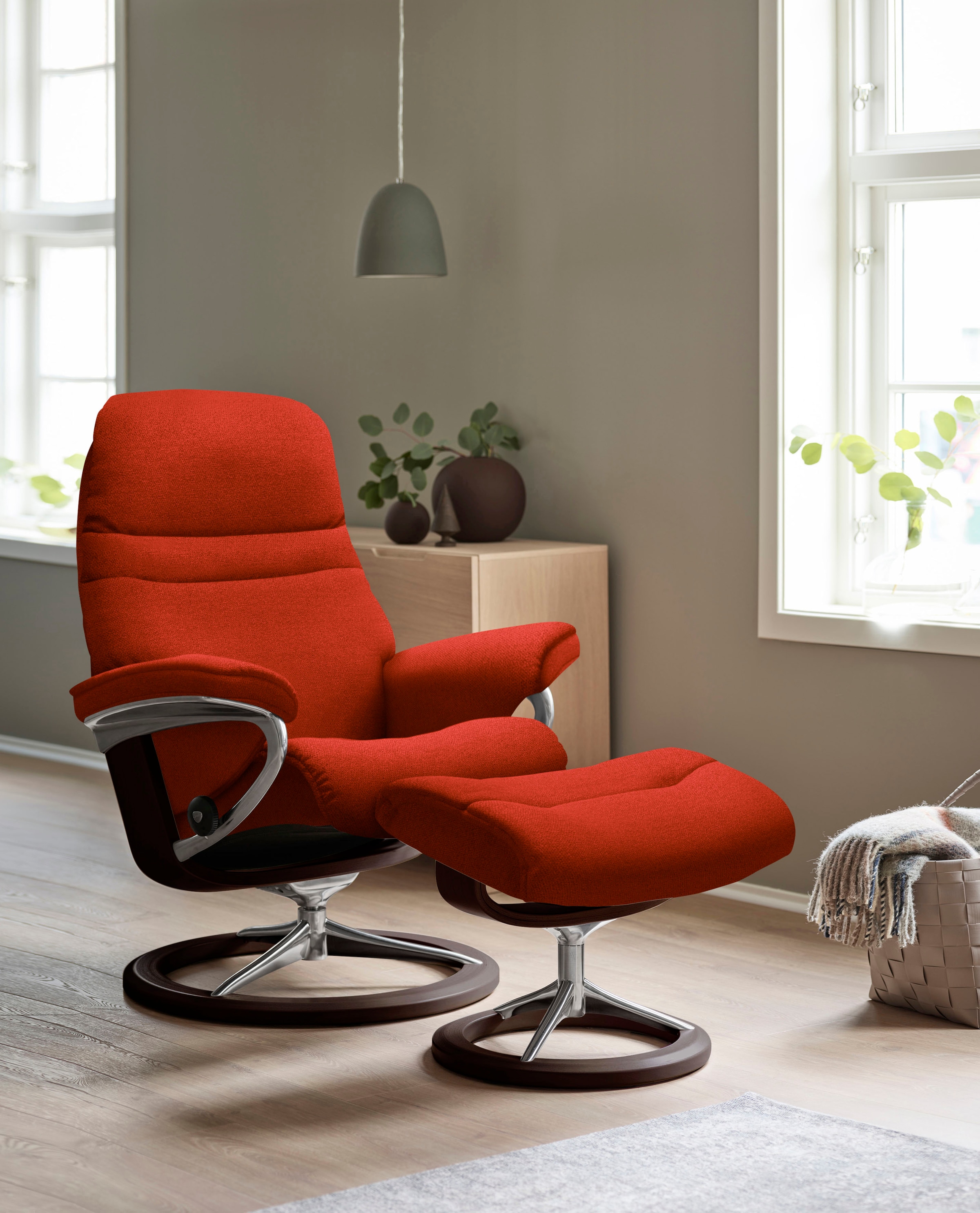 Stressless Relaxsessel "Sunrise", (Set, Relaxsessel mit Hocker), mit Signat günstig online kaufen