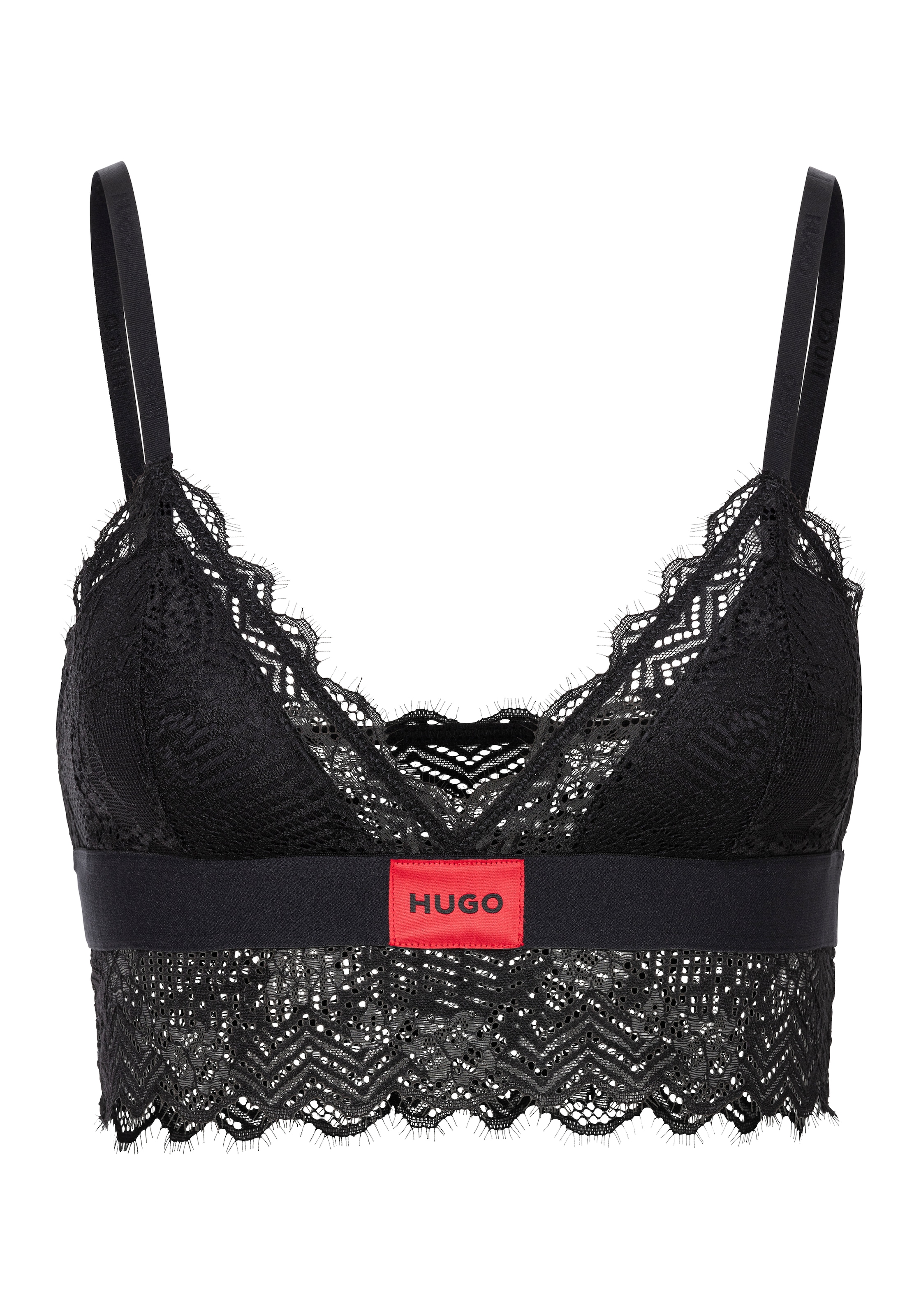 HUGO Underwear Bügelloser BH "TRIANGLE RL LACE", mit Hugo-Label am Bund