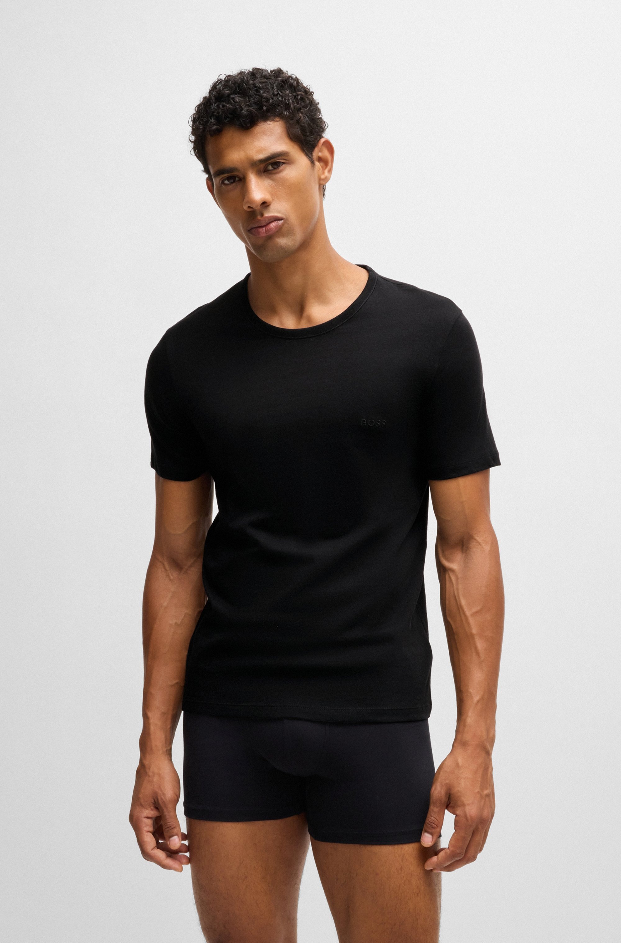 BOSS T-Shirt "Rundhals BOSS ONE", (Packung, 3 tlg., 3er-Pack), mit dezentem günstig online kaufen