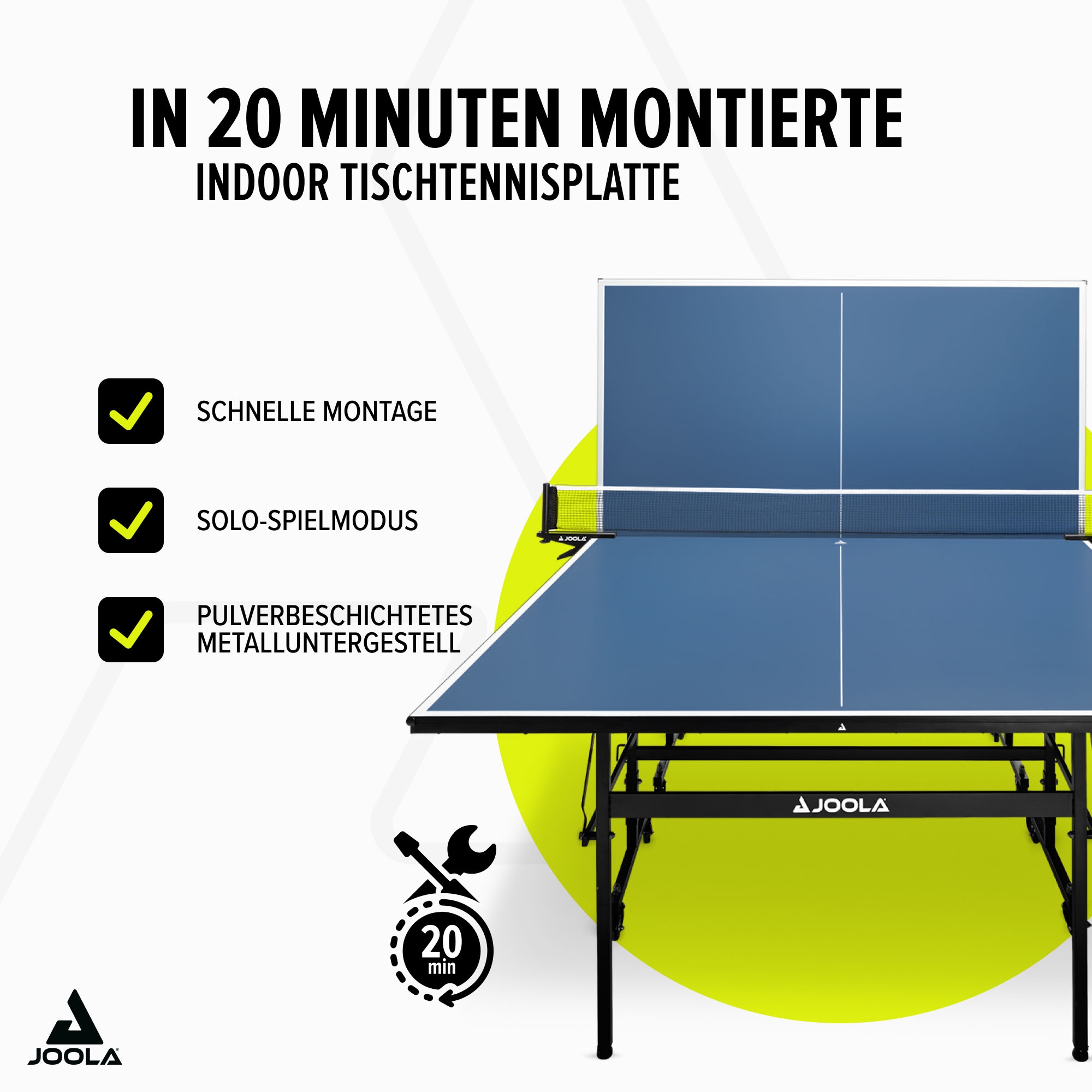 Joola Tischtennisplatte »Inside 13« Indoor Tischtennistisch - klappbares Untergestell, inkl. Netz