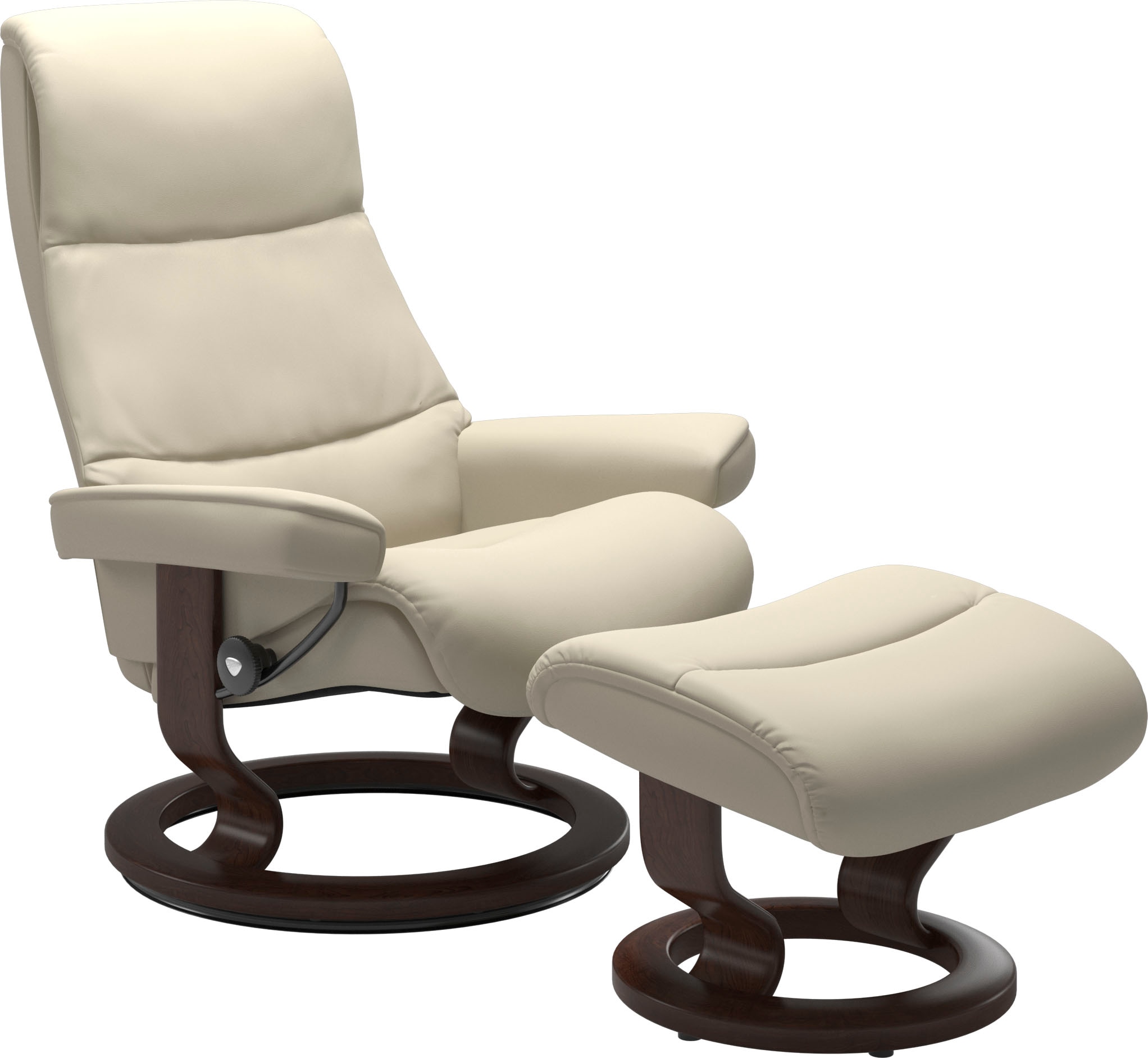 Stressless Relaxsessel "View" Set, Relaxsessel mit Hocker, mit Classic Base, Größe S,Gestell Braun