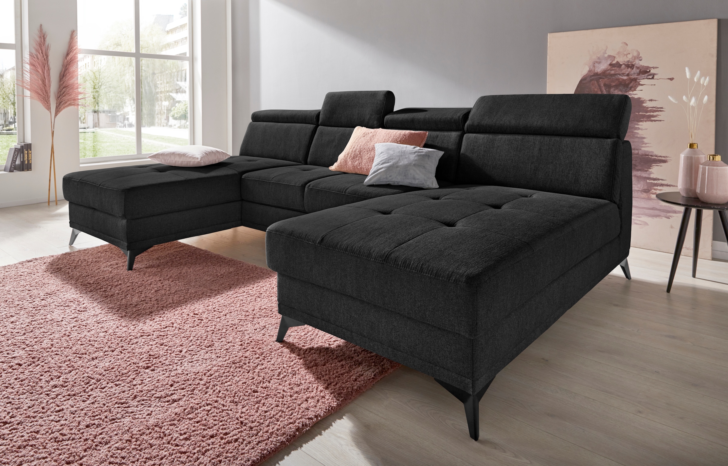 Home affaire "Cardiz U-Form" inkl.Kopfteilverstellung und Federkern wahlwei günstig online kaufen