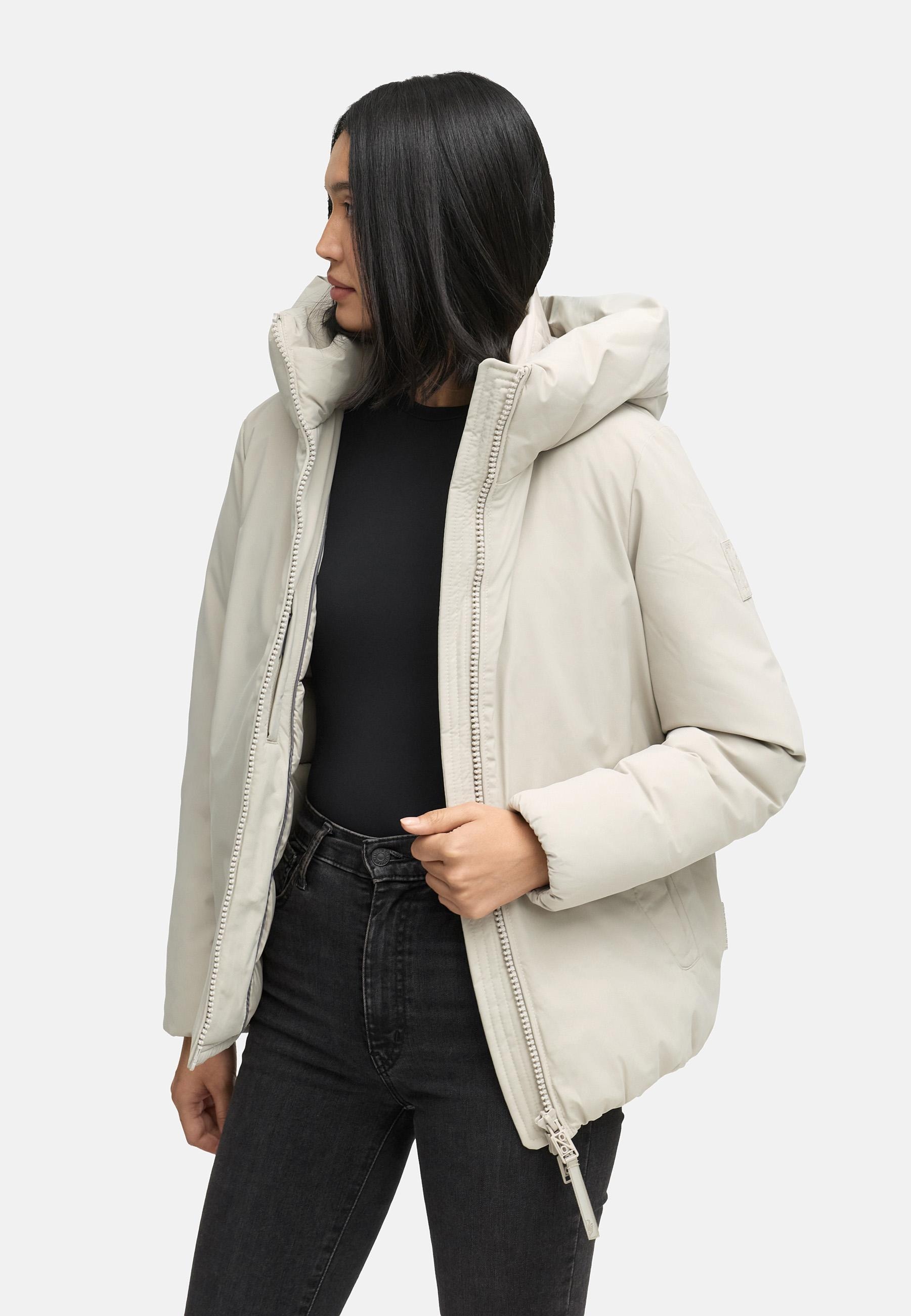 Navahoo Winterjacke »Blütenlicht 14«, mit Kapuze, Warme Damenjacke mit hohem Kragen