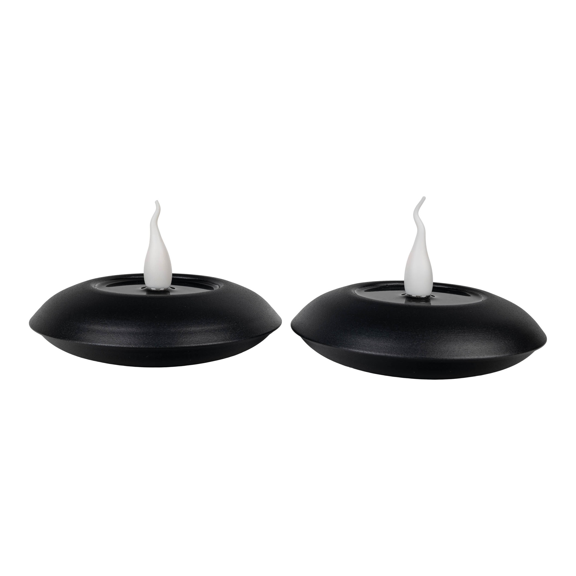näve LED Dekolicht »Leli« LED-Modul 2 Stk. Warmweiß 2er-Set LED Kerzen schwarz, Flammeneffekt, Timer, Schiebeschalter