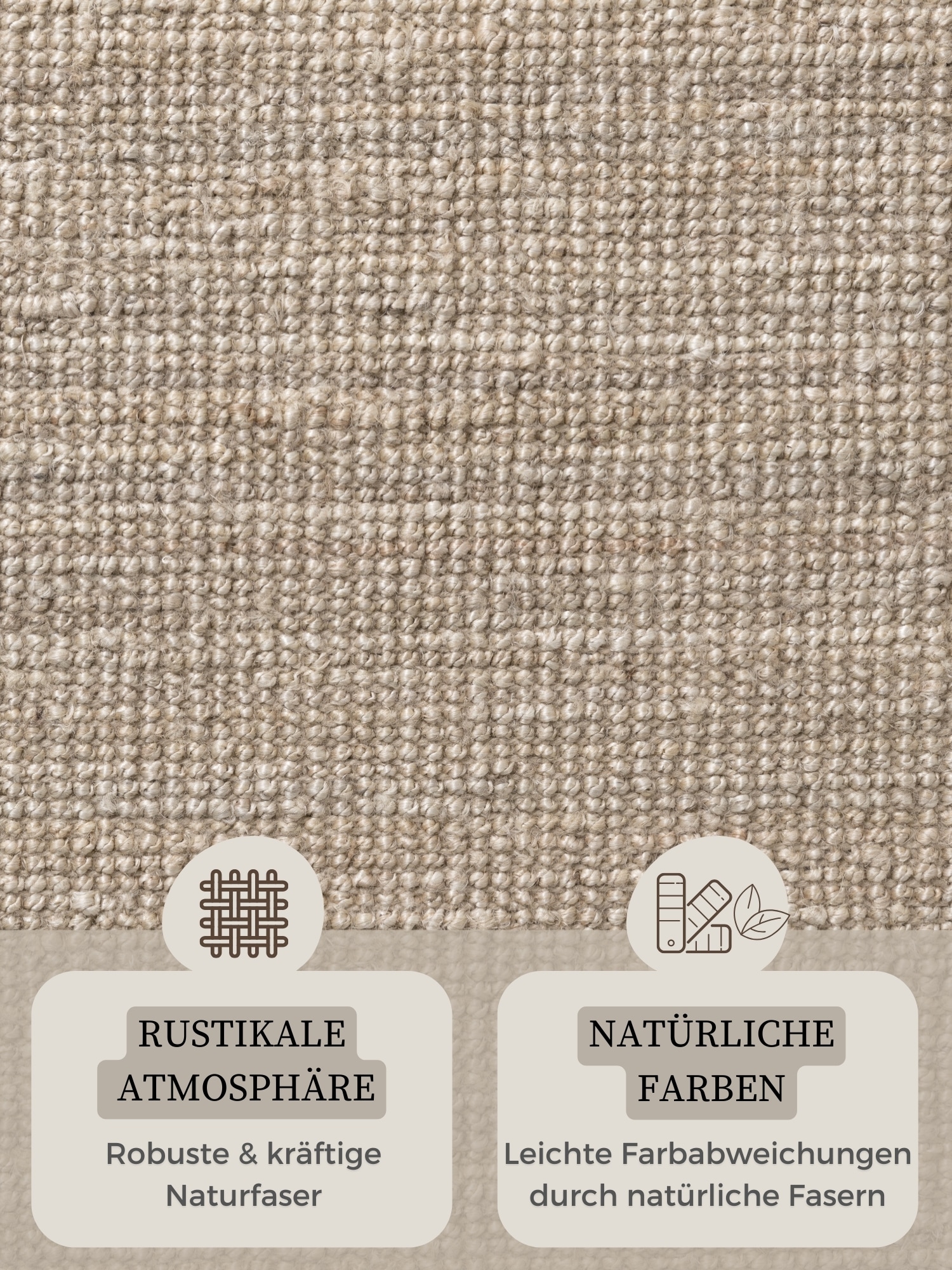 HANSE Home Teppich »Jaipur Juteteppich, als Läufer und in Rund«, rechteckig, 10 mm Höhe, 100% Naturfaser, Nachhaltig, Wohnzimmer, Esszimmer, Schlafzimmer, GRS