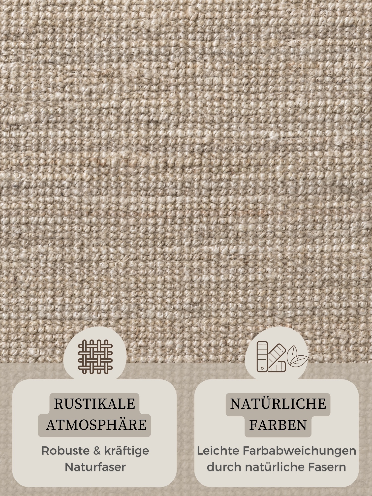 Thumbnail - HANSE Home Teppich "Jaipur Juteteppich, als Läufer und in Rund" rechteckig 10 mm Höhe 100% Naturfaser, Wohnzimmer, Esszi...